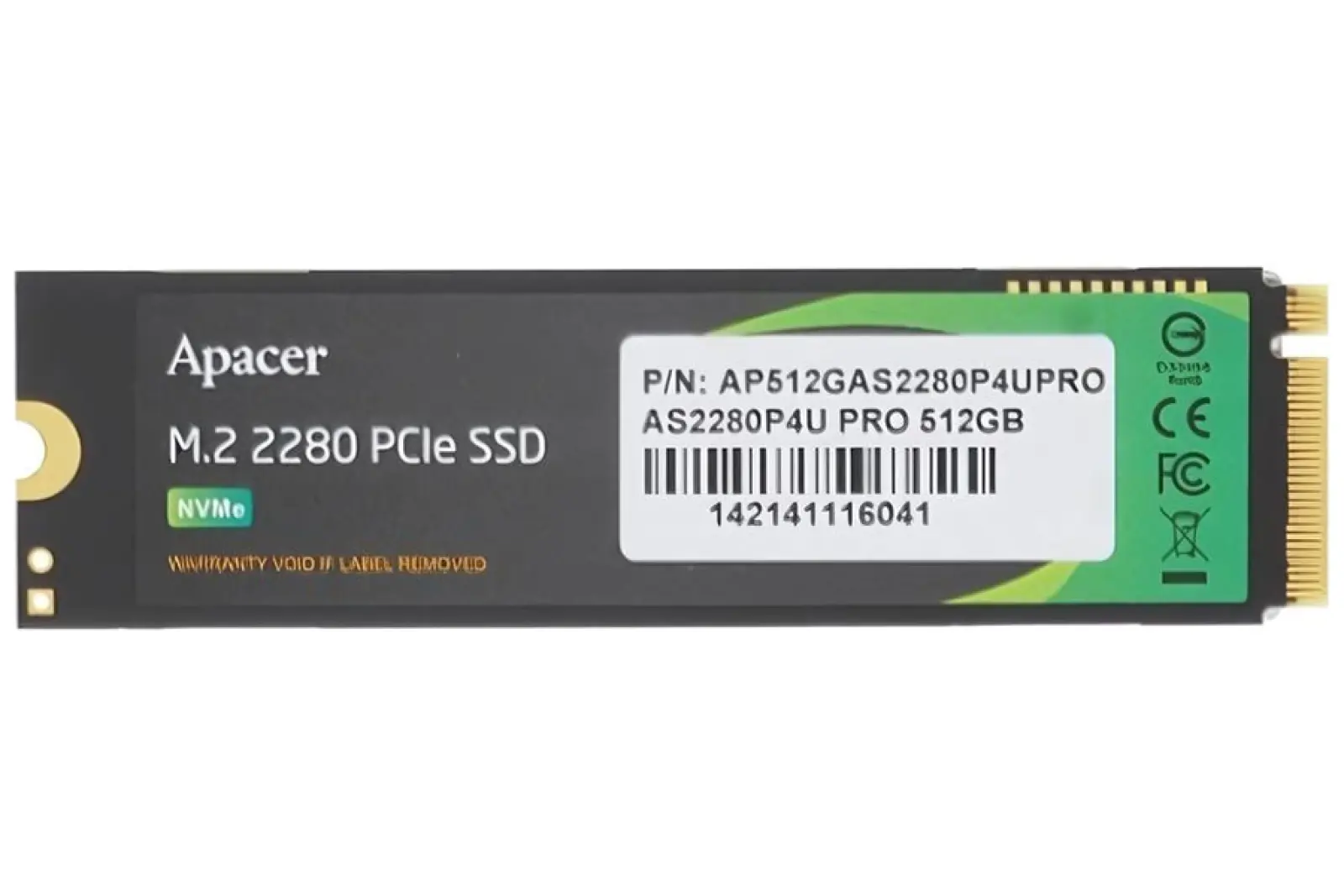SSD накопитель Apacer M.2 AS2280P4 512 Гб PCIe (AP512GAS2280P4UPRO-1)