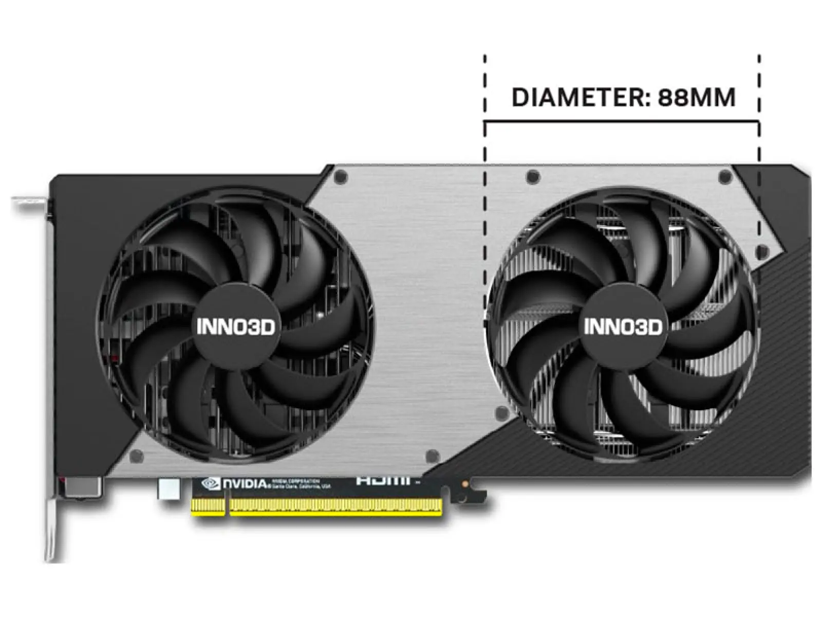 Видеокарта INNO3D GeForce RTX 5060 Twin X2 OC 8G (N50602-08D7X-195070N)