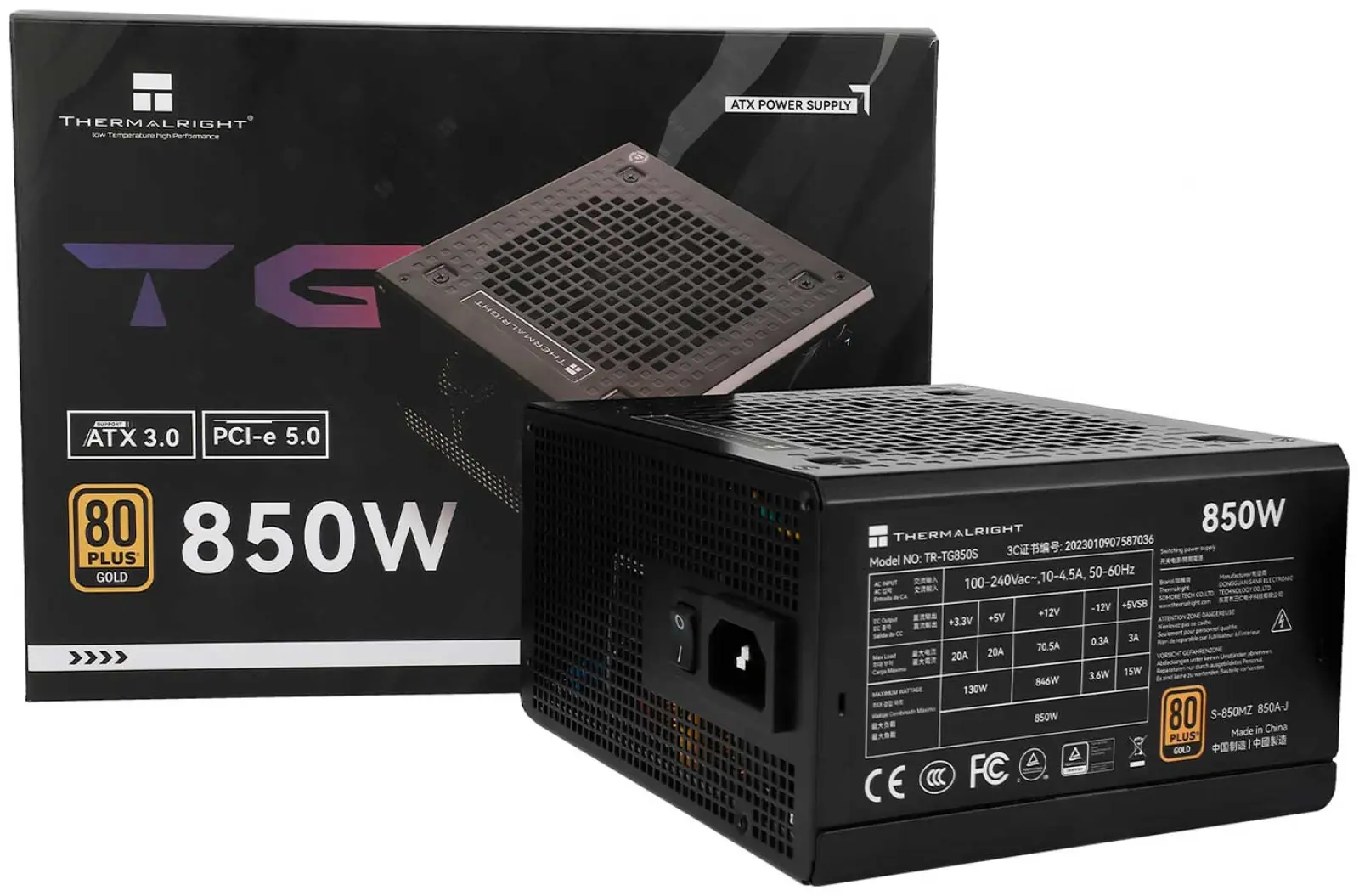Блок питания Thermalright 850W Gold ATX 3.0 (TR-TG 850S)