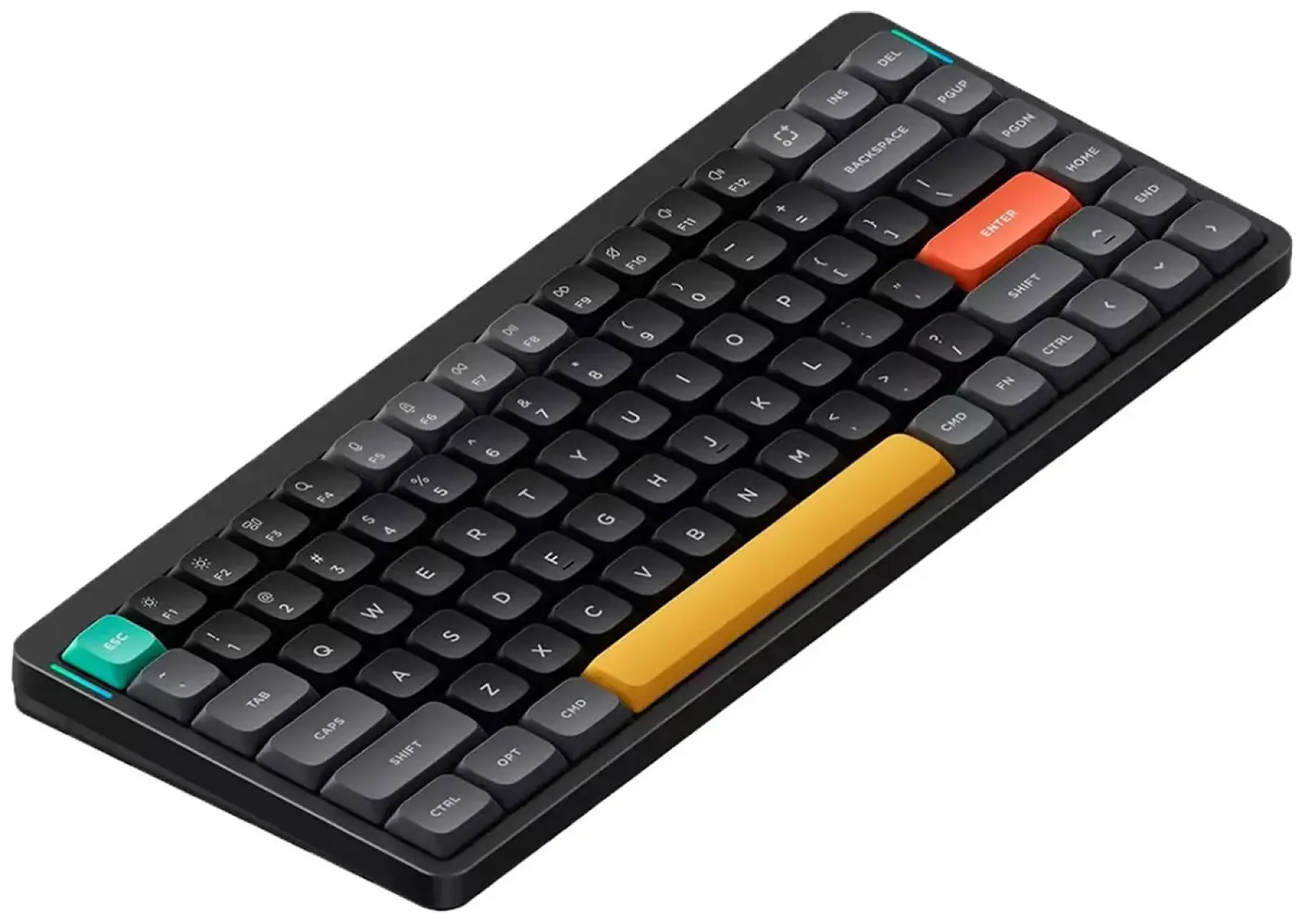 Беспроводная механическая клавиатура Nuphy QMK, AIR75v2, Basalt Black, RGB Hot Swap Blue Switch