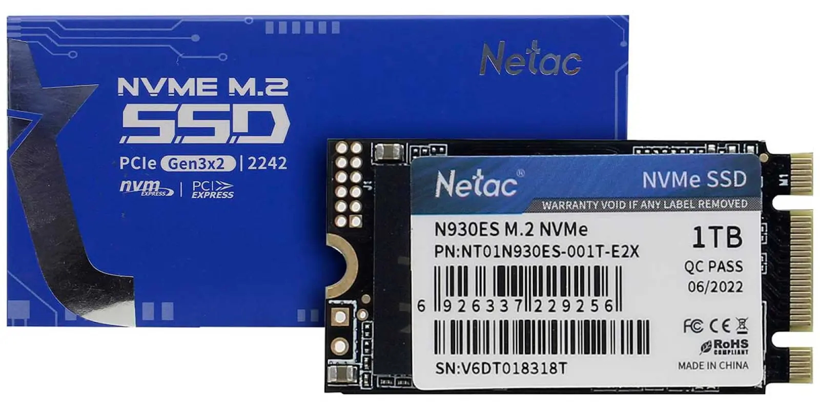 Жесткий диск SSD Netac M.2 N930ES 1000 Гб PCIe NT01N930ES-001T-E2X