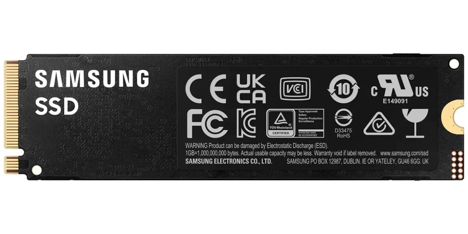 SSD накопитель Samsung M.2 990 PRO 1000 Гб PCIe 4.0 TLC (MZ-V9P1T0BW)