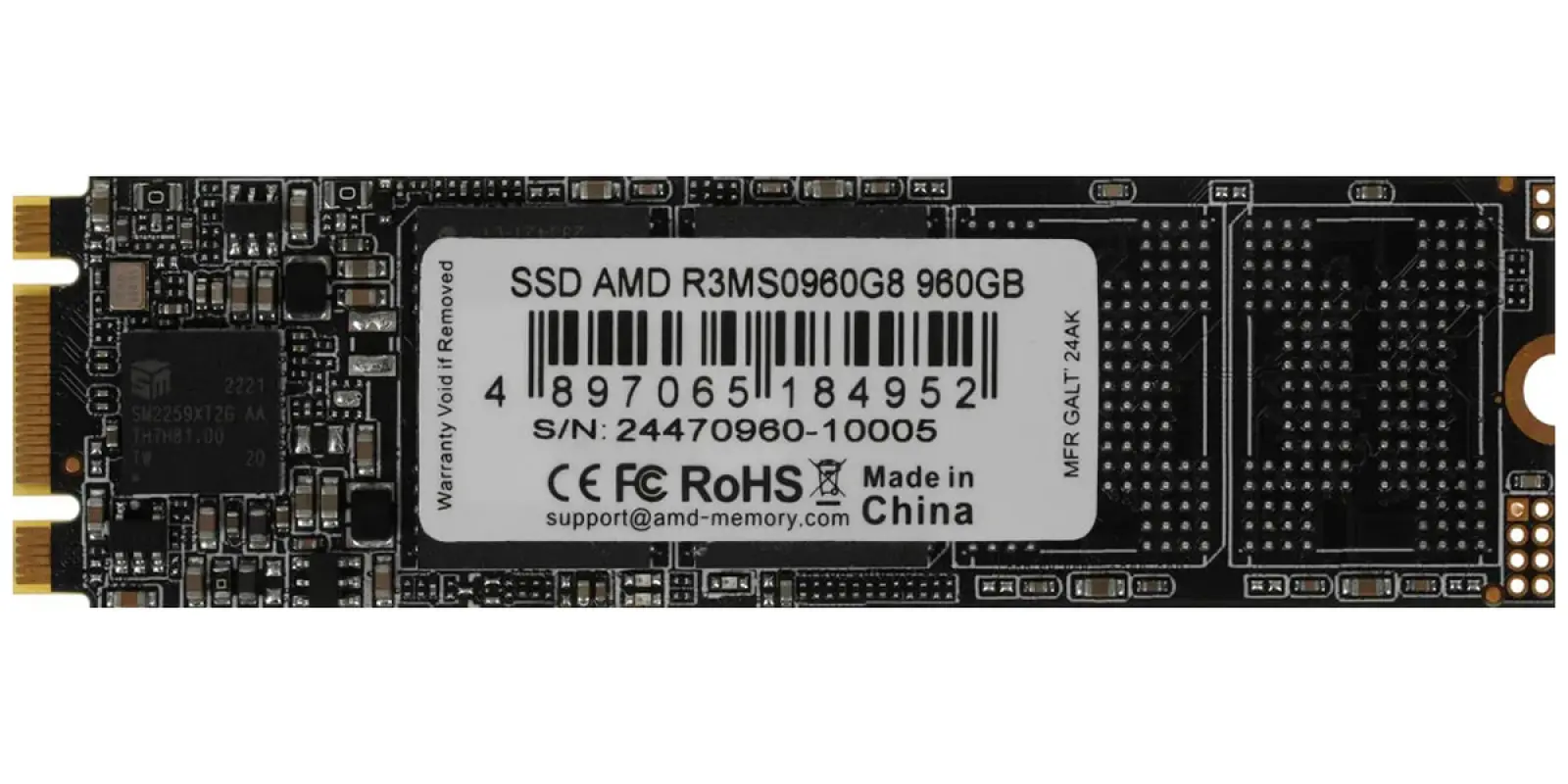 SSD накопитель AMD 960Гб R3 Series mSATA (R3MS0960G8)