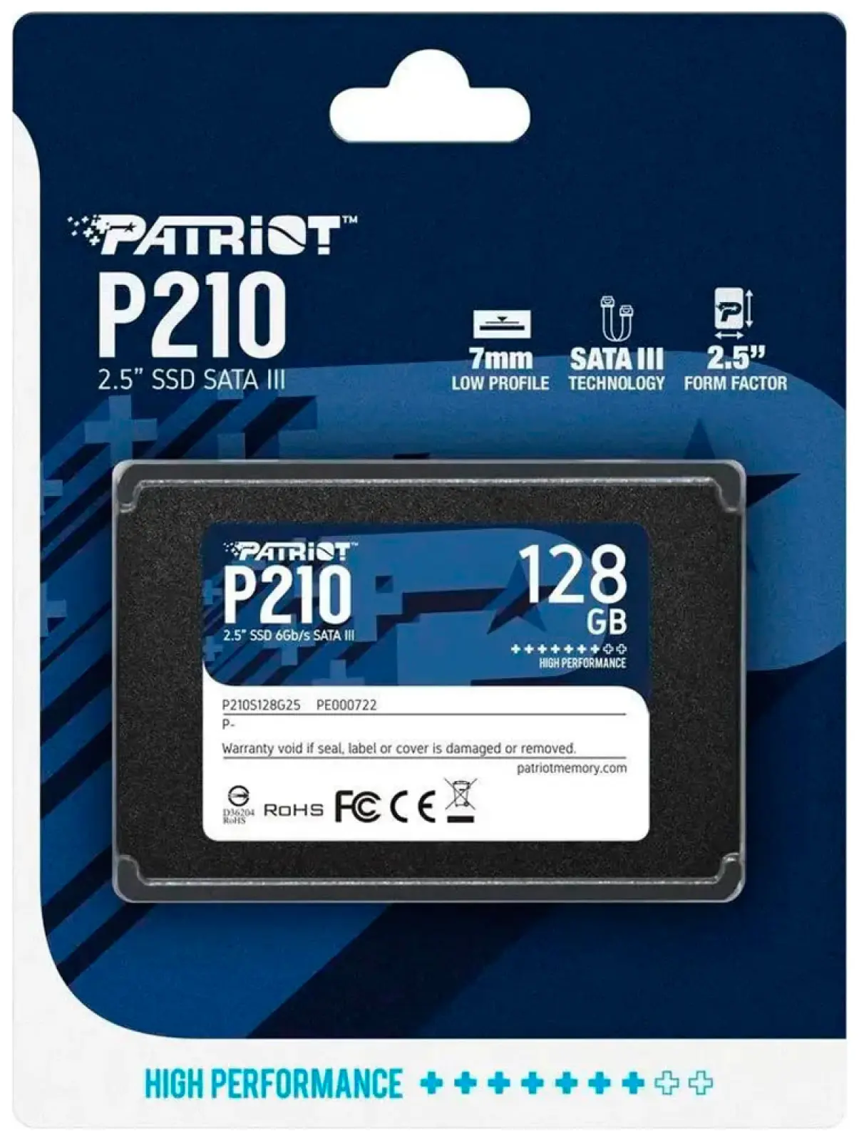 Накопитель SSD Patriot Memory 2.5 P210 128 Гб SATA III P210S128G25