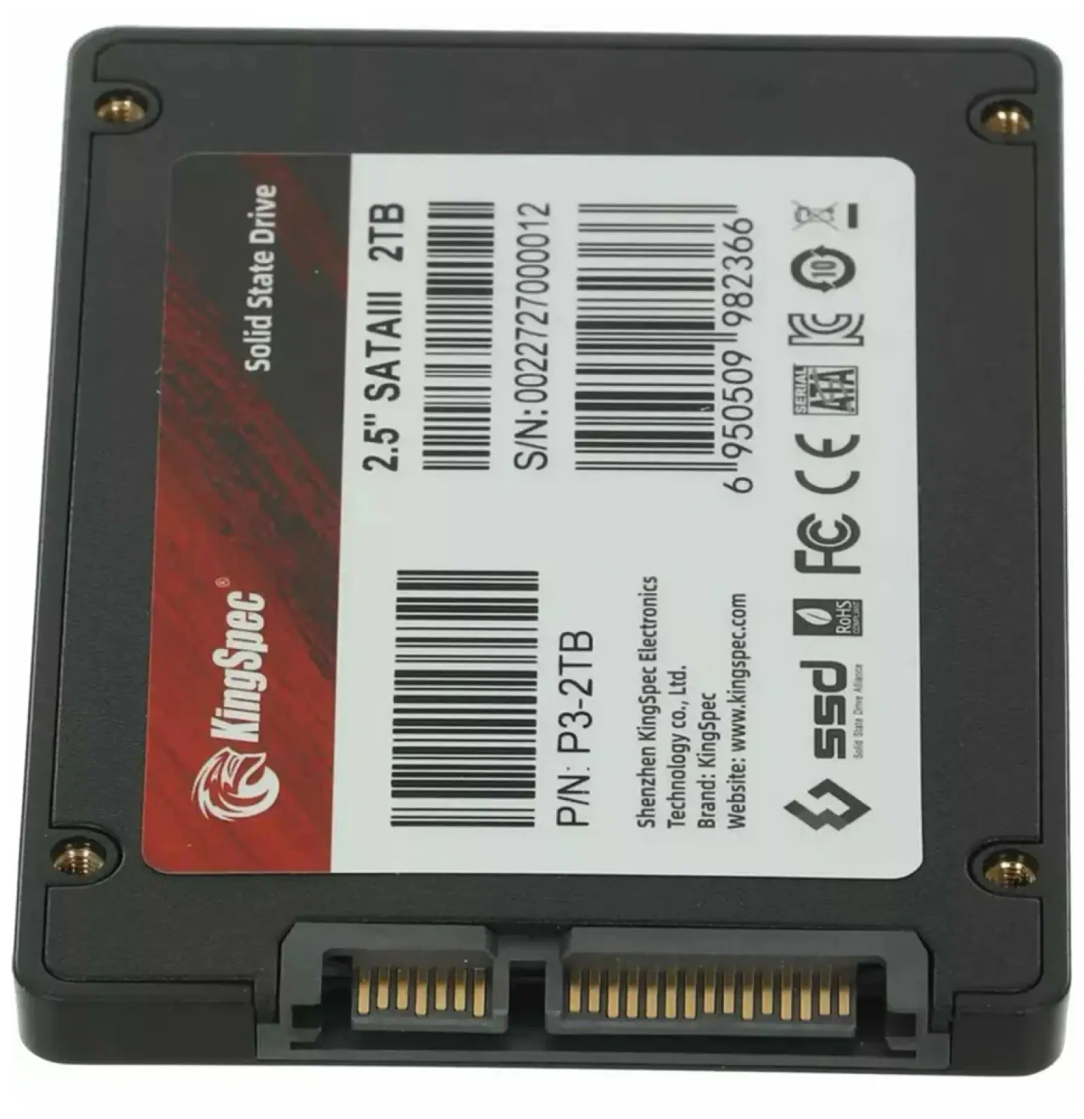 SSD накопитель Kingspec 2.5 P3 2000 Гб SATA III (P3-2TB)