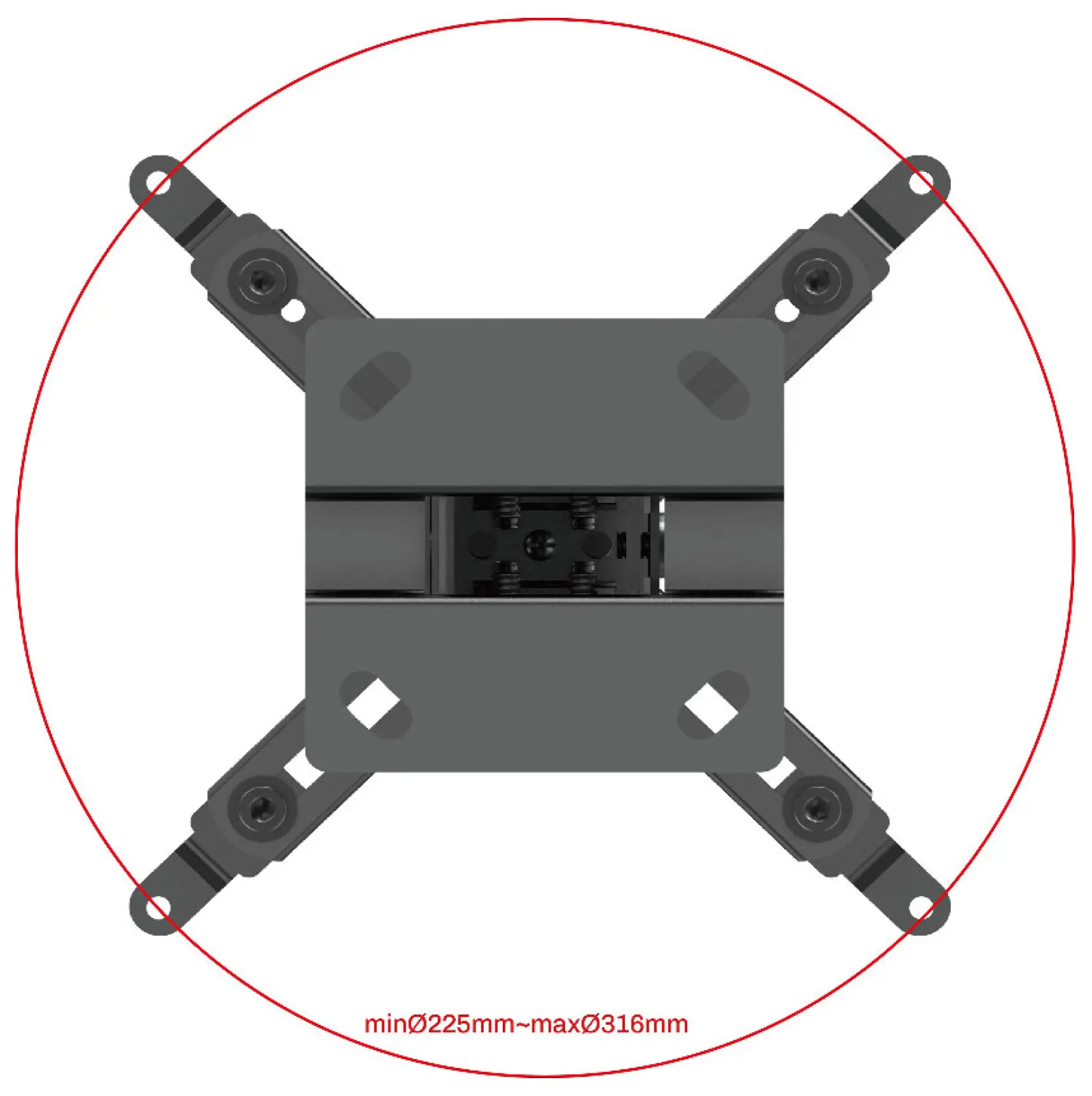 Кронштейн настенный/потолочный UniTeki PM2102B black