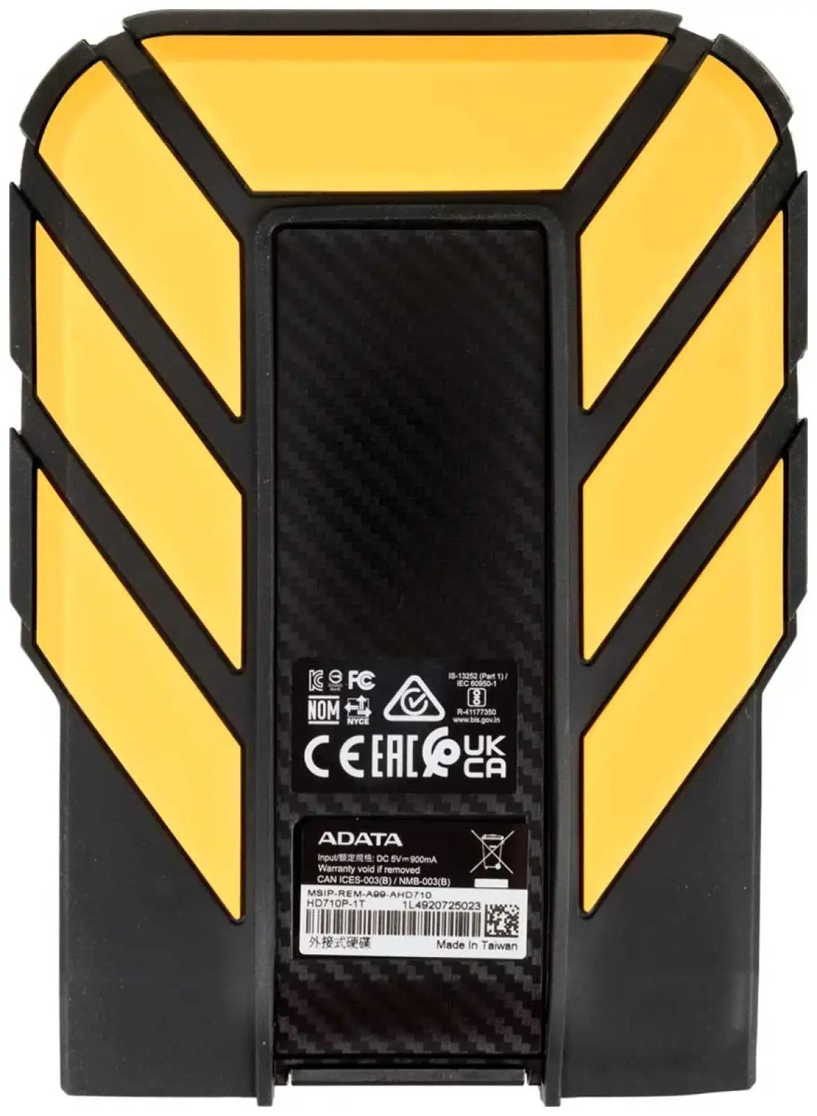 Внешний накопитель (SSD) Adata USB 3.0 1Tb AHD710P-1TU31-CYL HD710Pro DashDrive Durable 2.5 черный/желтый