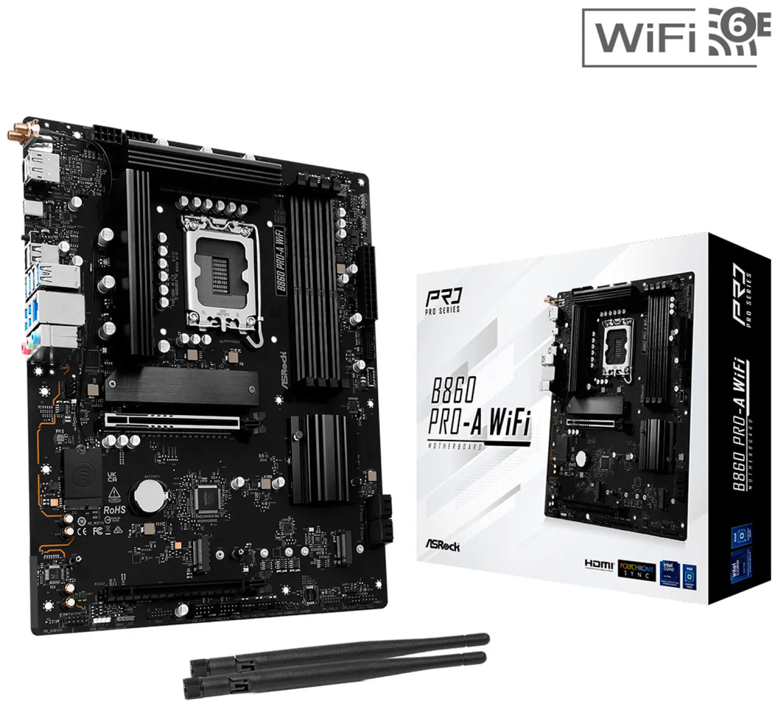 Материнская плата Asrock B860 PRO-A WIFI (LGA1851, ATX)