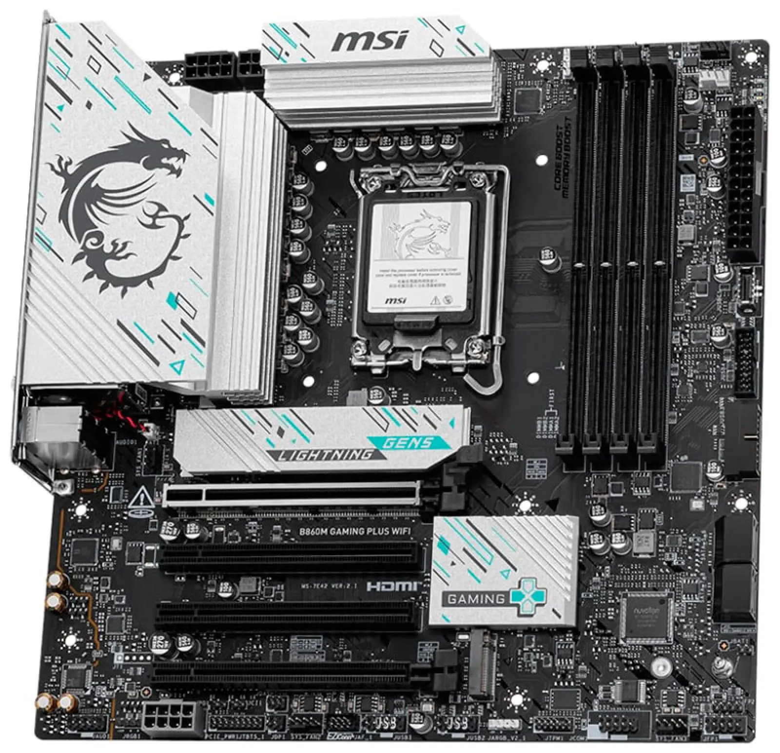 Материнская плата MSI B860M GAMING PLUS WIFI (B860, LGA1851, mATX)