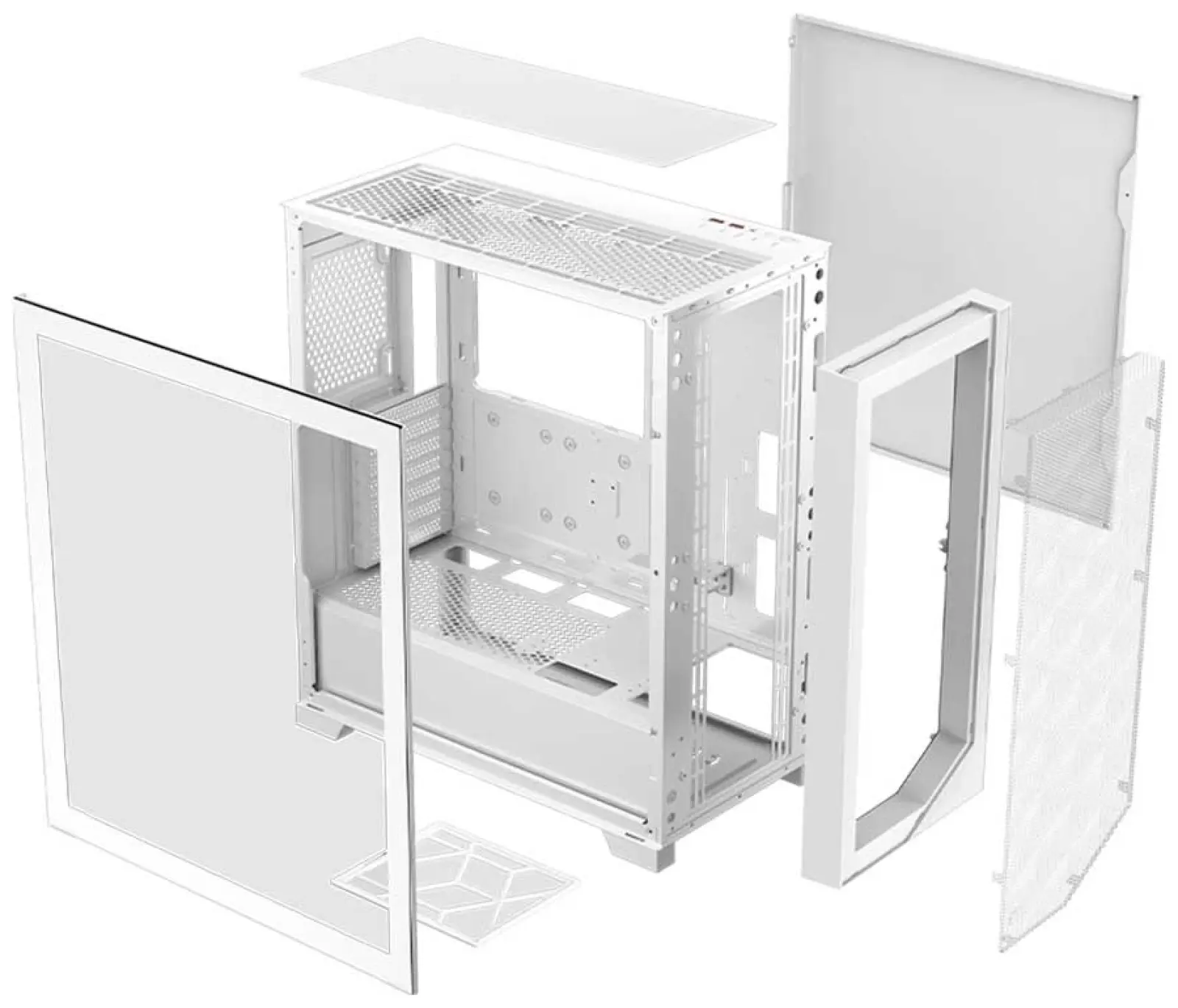 Компьютерный корпус PCCooler C3D510 WH белый (C3D510-WHP0-GL)