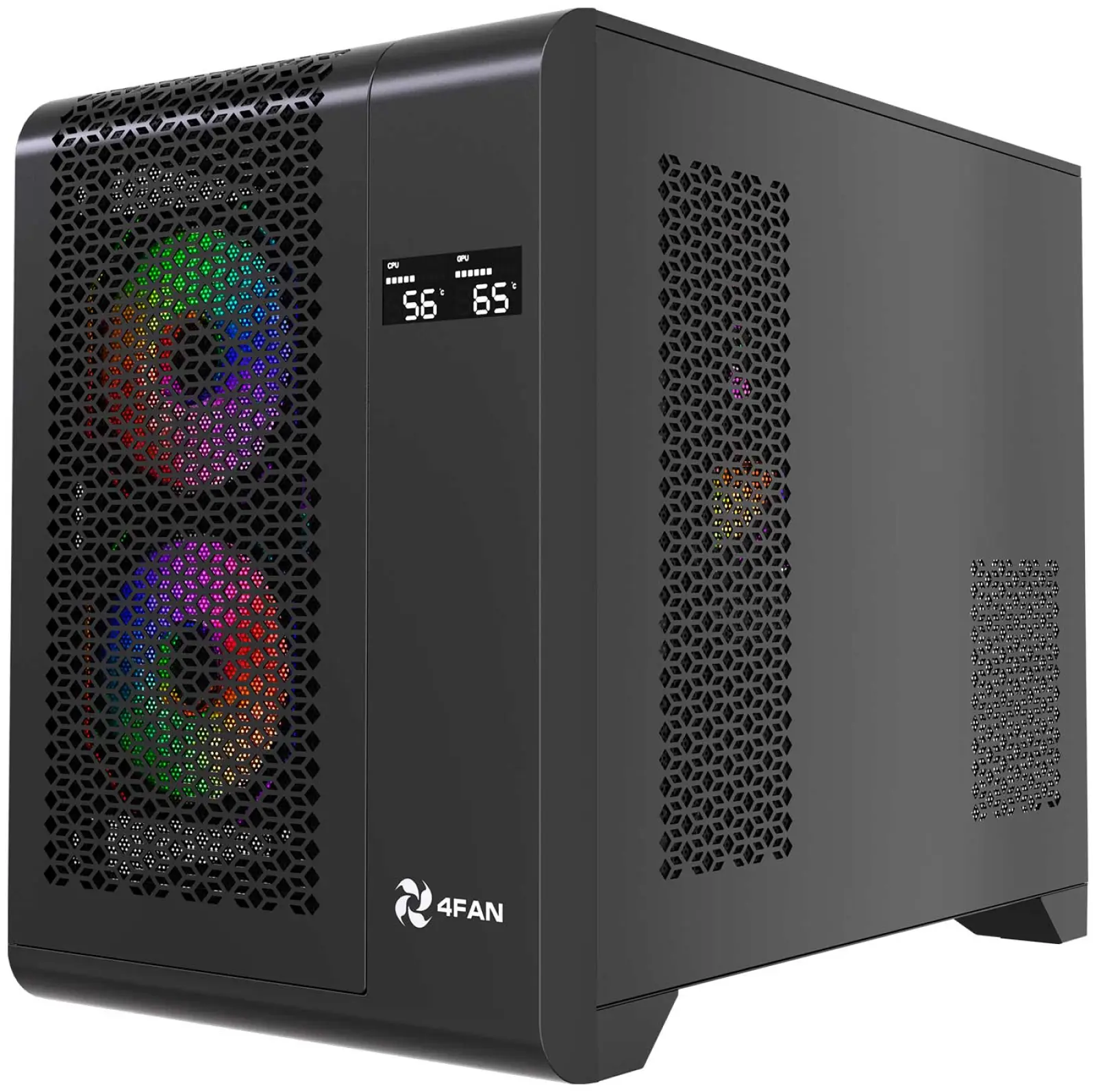 Компьютерный корпус 4FAN XZ Megabit Black wFans