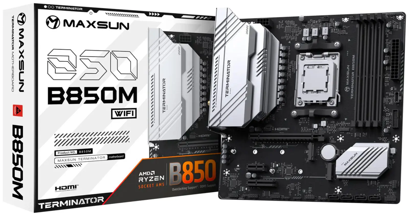 Материнская плата Maxsun MS-Terminator B850M WIFI (AM5, mATX)