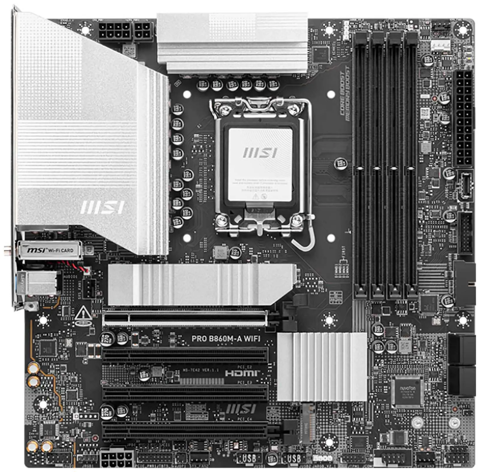 Материнская плата MSI PRO B860M-A WIFI (LGA1851, mATX)