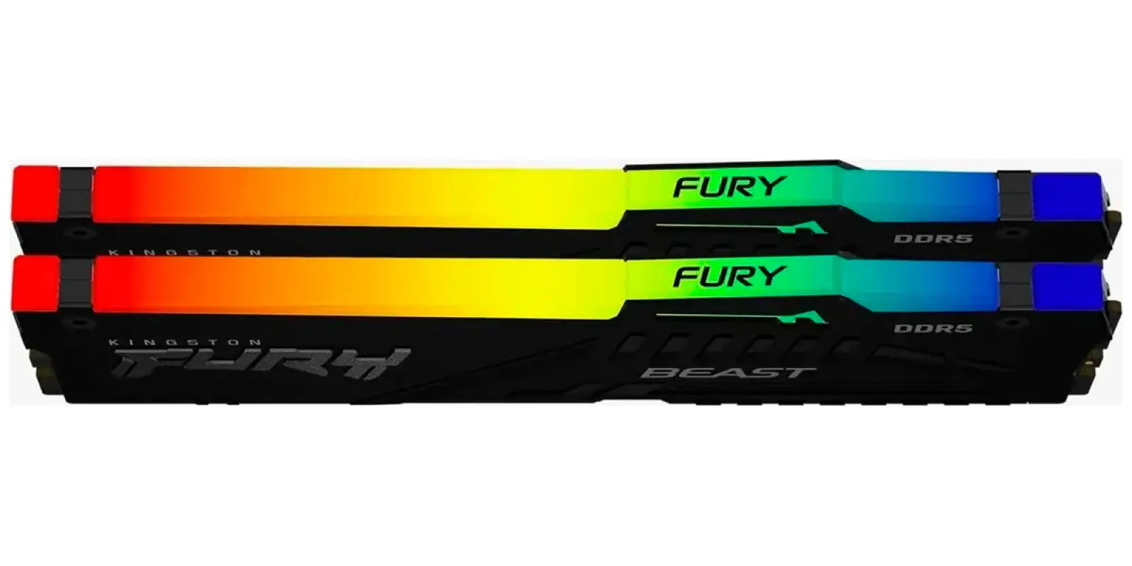 Оперативная память Kingston DDR5 16Gb (2x8Gb) 6000MHz Fury Beast Black RGB (KF560C30BBAK2-16)