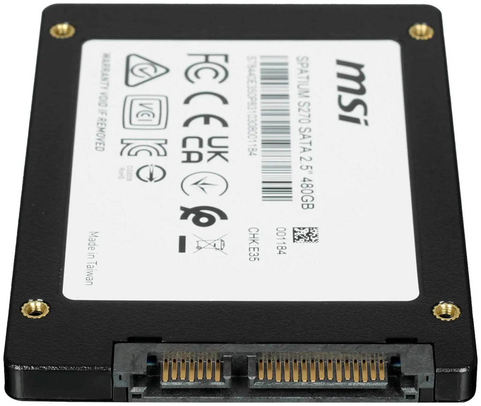SSD накопитель MSI SSD 2.5 480GB SPATIUM S270 (S78-440E340-P83)