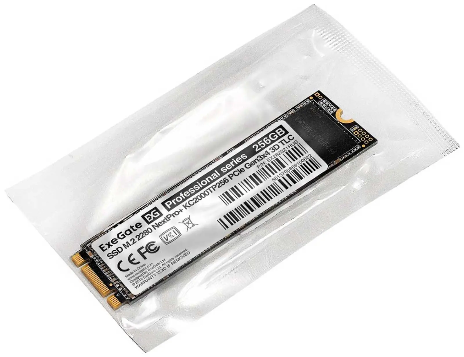 SSD накопитель ExeGate M.2 2280 256GB NextPro+ KC2000TP256 PCIe (EX282321RUS)