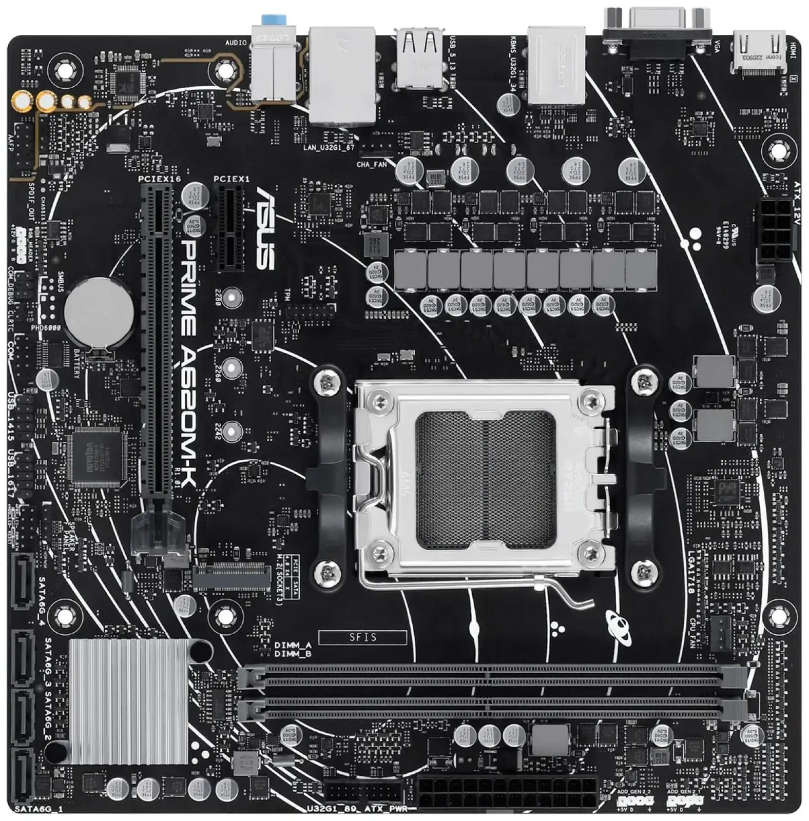 Материнская плата Asus PRIME A620M-K (AM5, mATX)