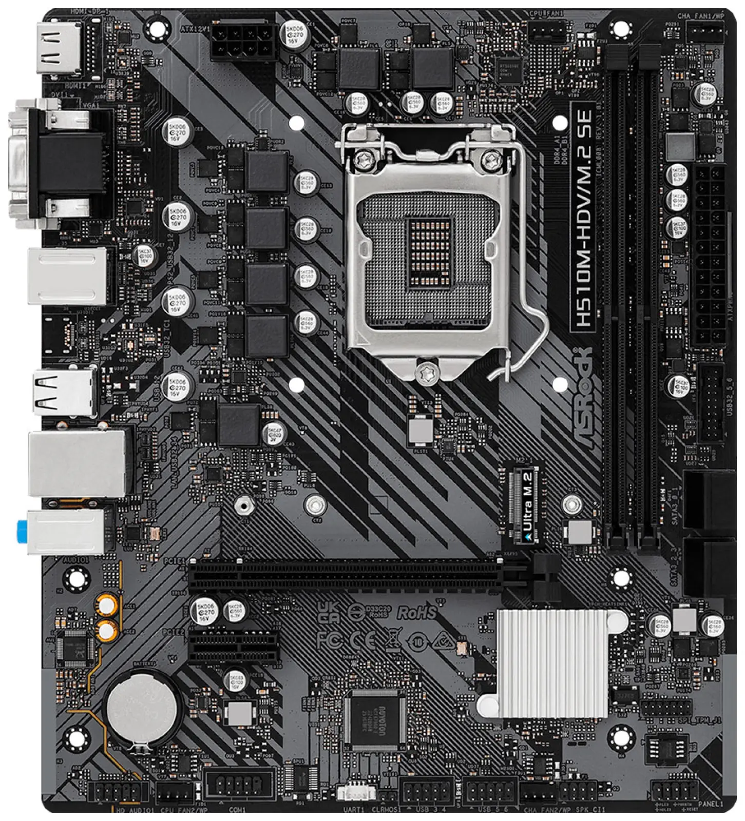 Материнская плата Asrock H510M-HDV/M.2 SE (LGA1200, mATX)