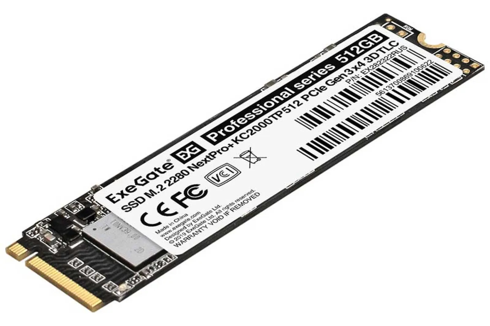 SSD накопитель ExeGate M.2 2280 512GB NextPro+ KC2000TP512 PCIe (EX282322RUS)