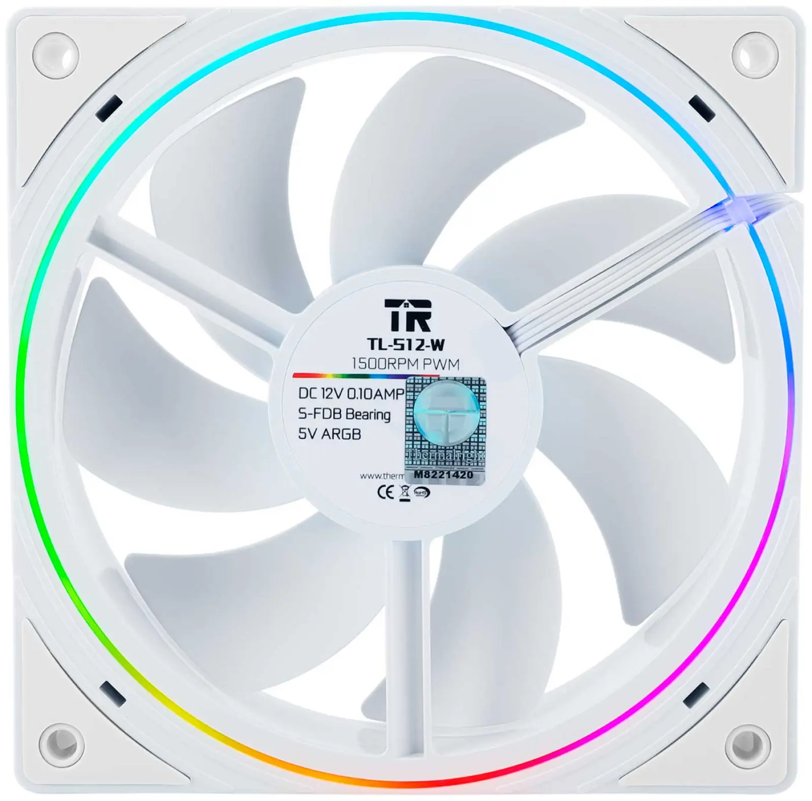 Вентилятор для корпуса Thermalright TL-S12-W, 120mm, White