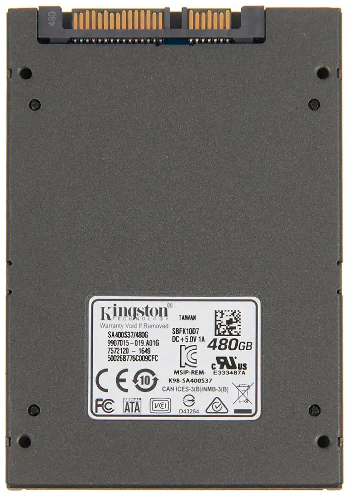 Накопитель SSD Kingston 2.5 A400 480 Гб SATA III TLC (SA400S37/480G)