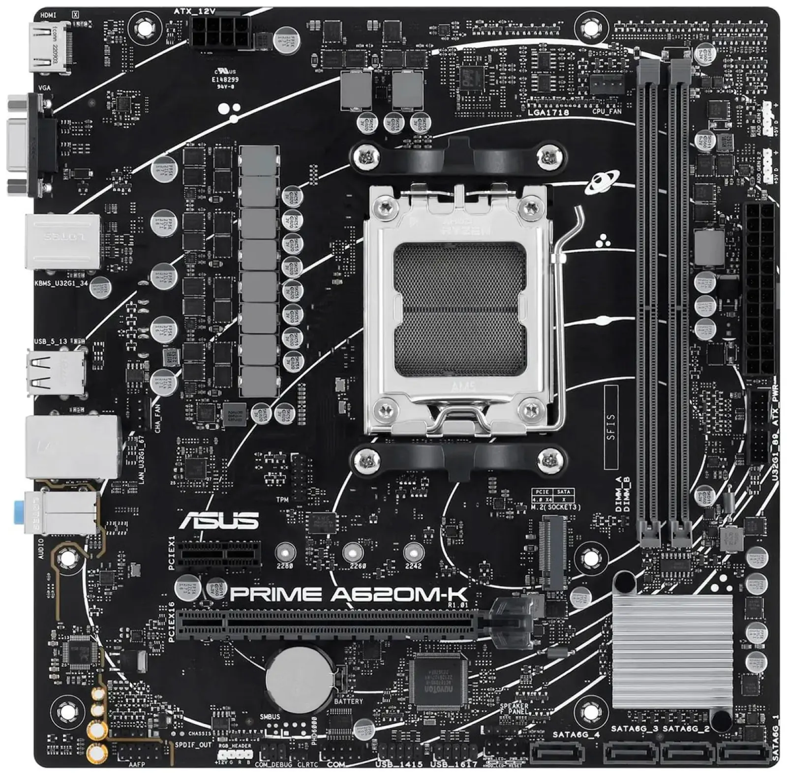 Материнская плата Asus PRIME A620M-K (AM5, mATX)