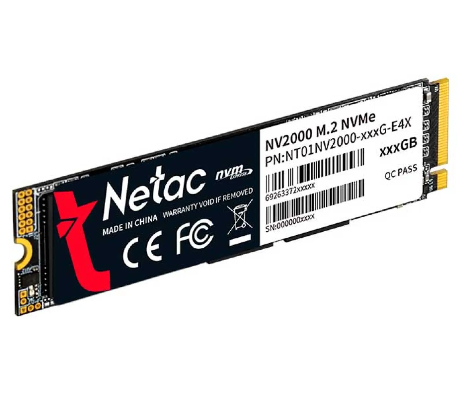 Накопитель SSD Netac M.2 NV2 512 Гб PCIe NT01NV2000-512-E4X