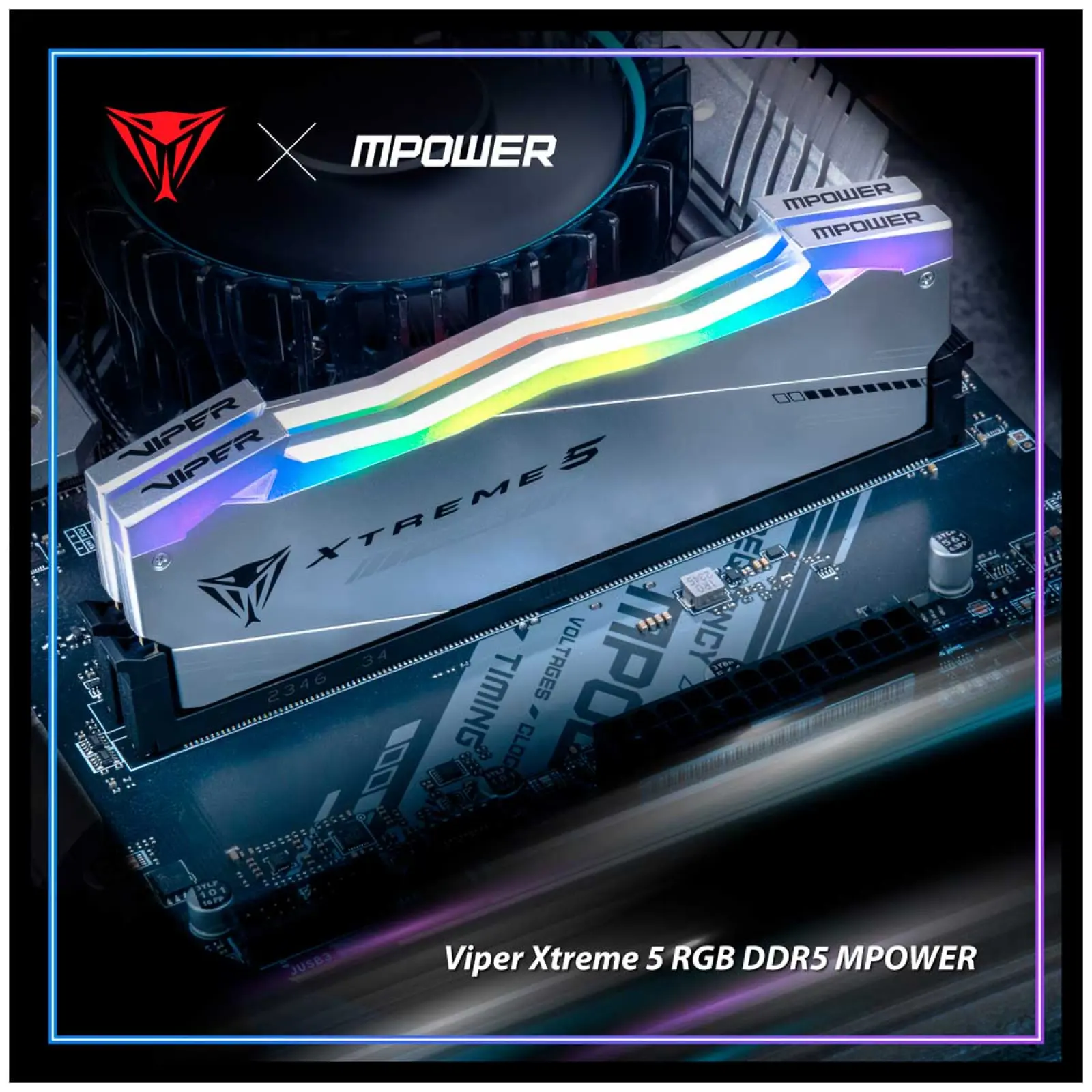 Оперативная память Patriot Memory DDR5 48Gb (2x24Gb) 8000Mhz XTREME 5 RGB MPOWER (PVXR548G80C38KM)