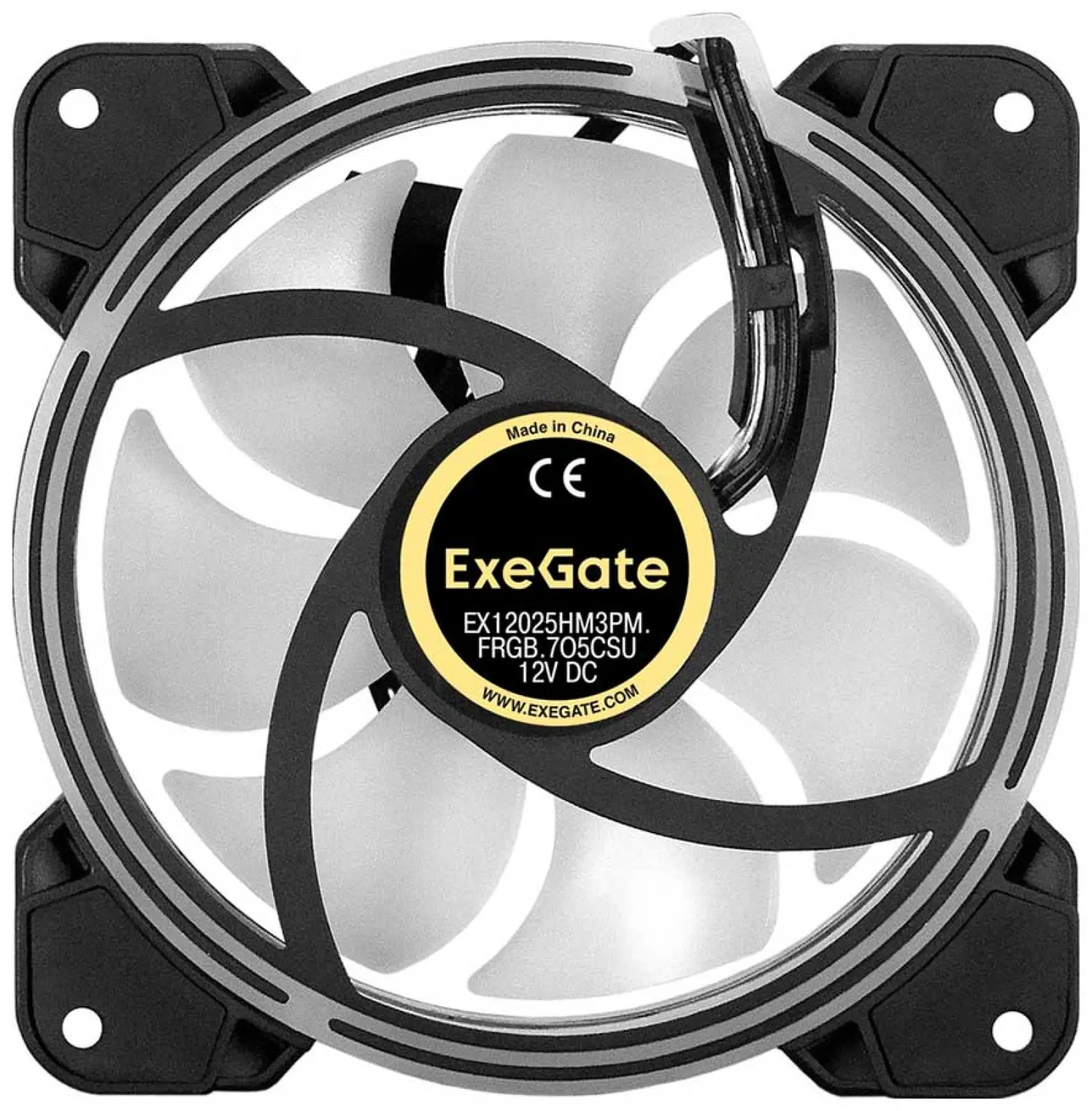 Вентилятор для корпуса ExeGate EX12025HM3PM.FRGB.7O5CSU 120mm FRGB (EX295963RUS)
