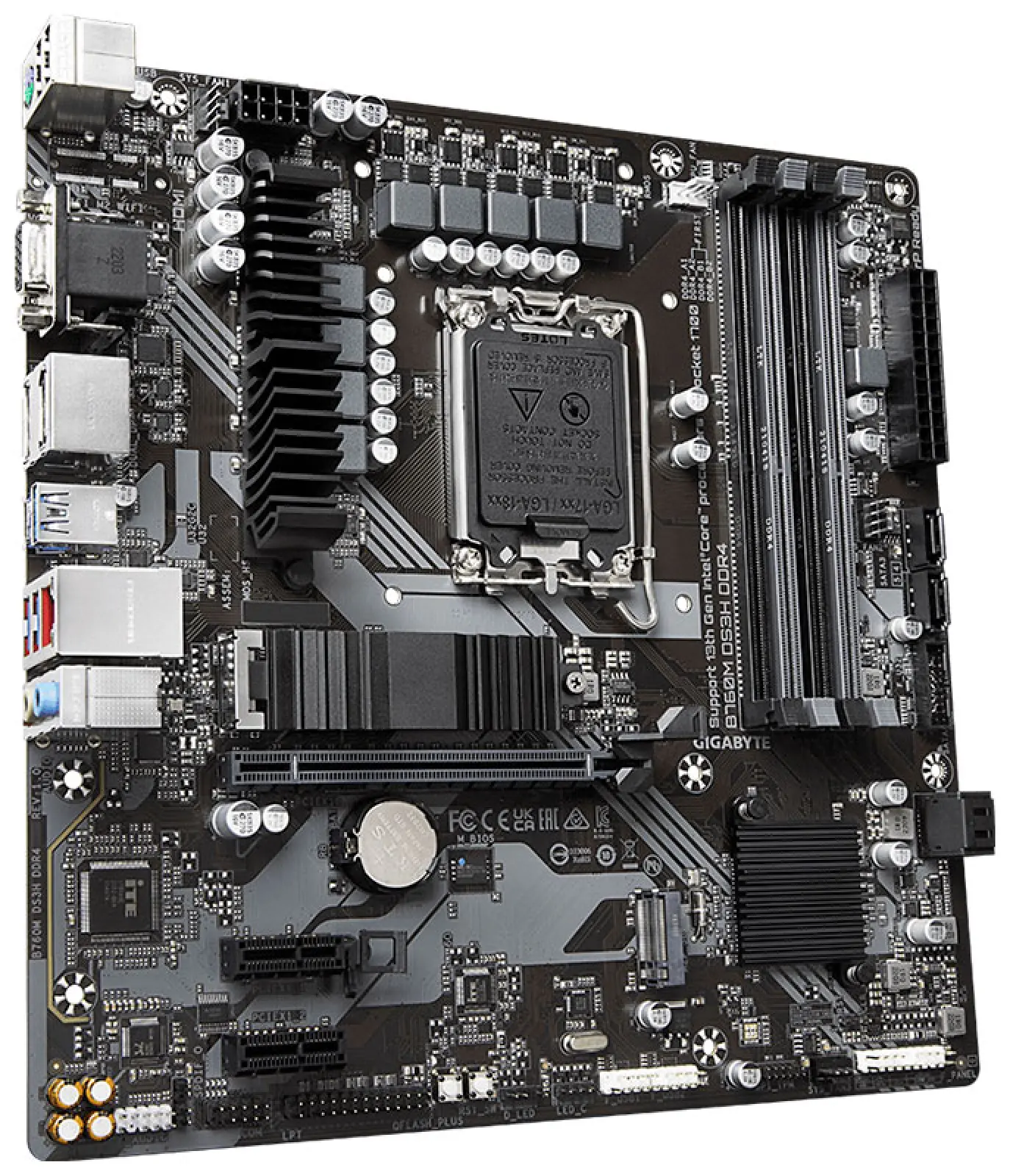 Материнская плата Gigabyte B760M DS3H DDR4 (LGA1700, mATX)