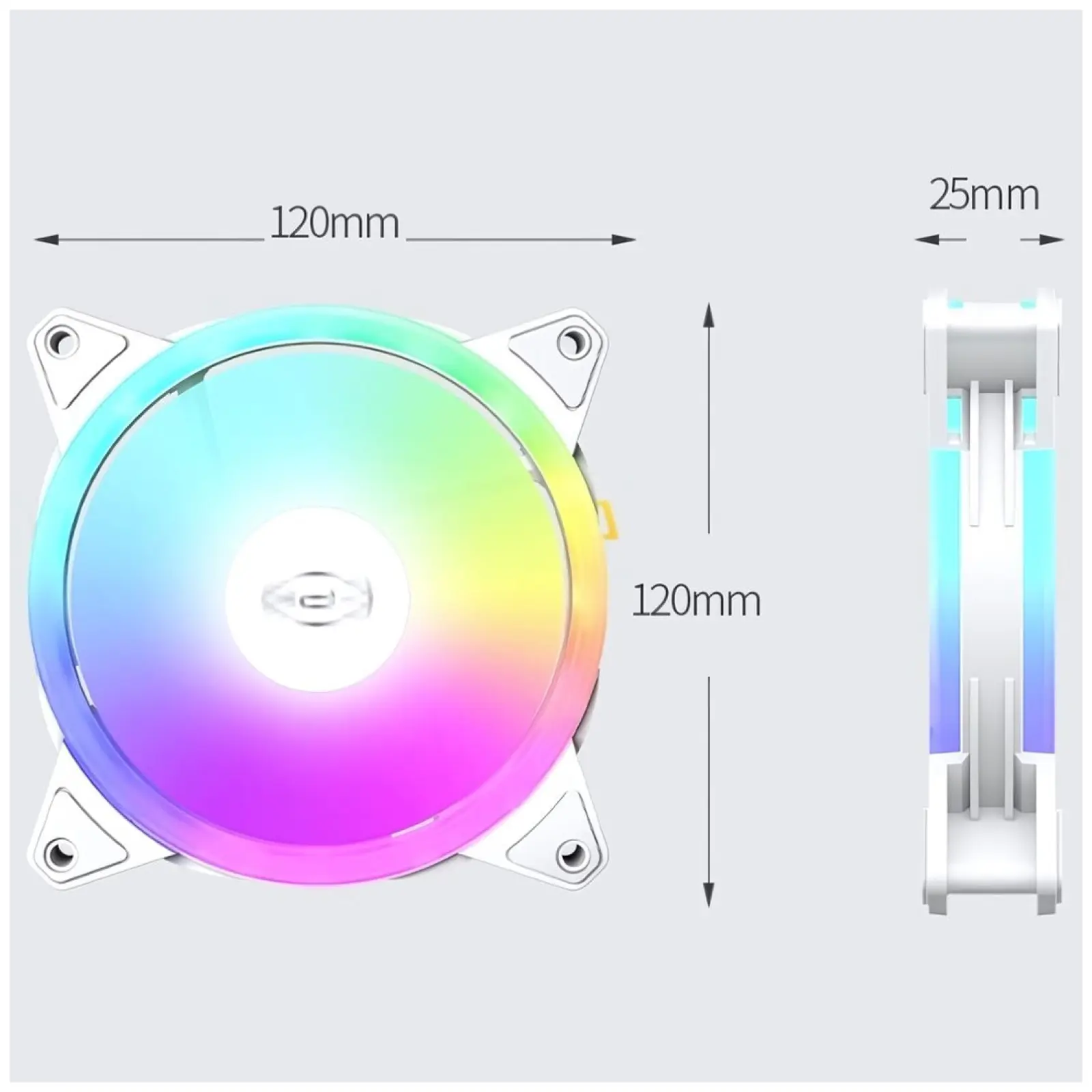 Вентилятор для корпуса PCCooler F3 T120 ARGB WH 120mm