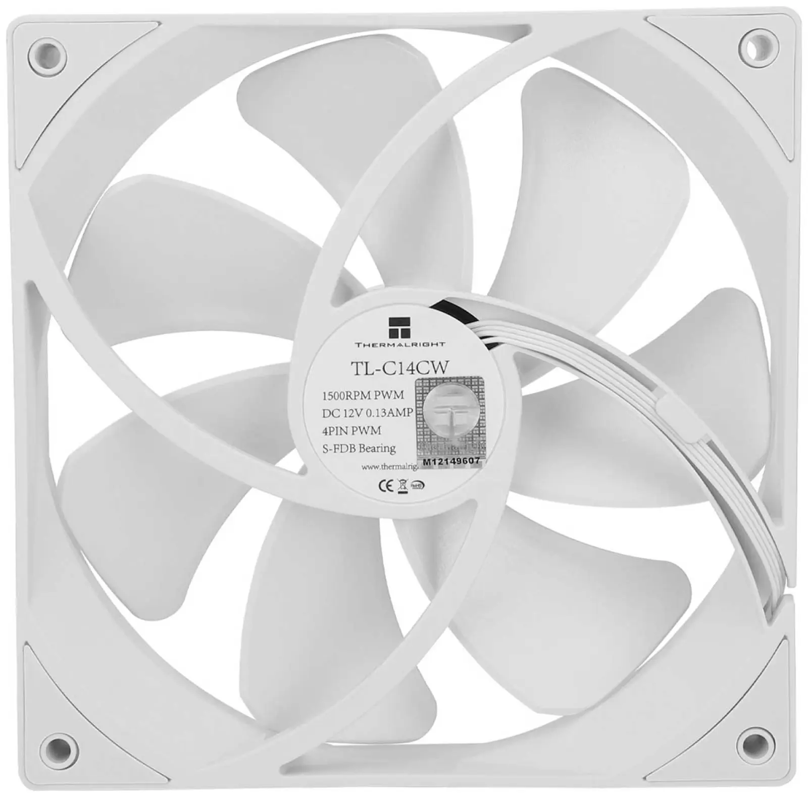 Вентилятор для корпуса Thermalright TL-C14CW, 140mm, White