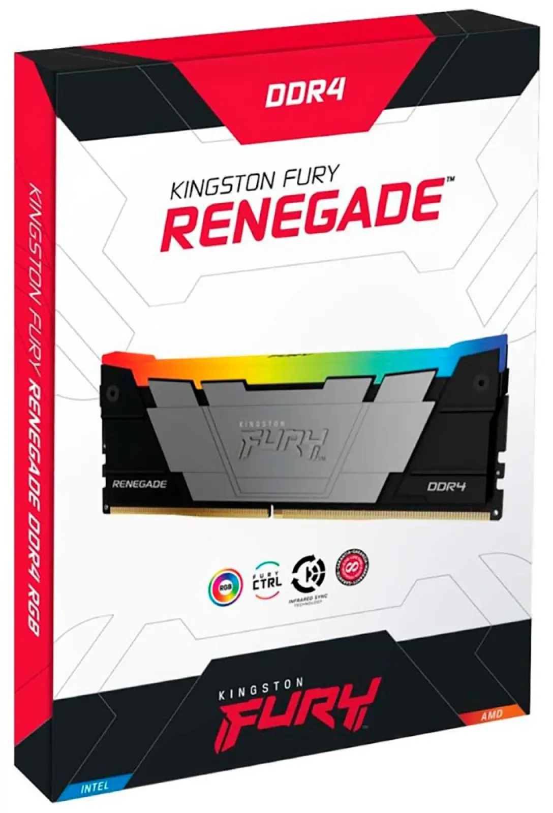 Оперативная память Kingston DDR4 16Gb 3200MHz FURY Renegade RGB (KF432C16RB12A/16)