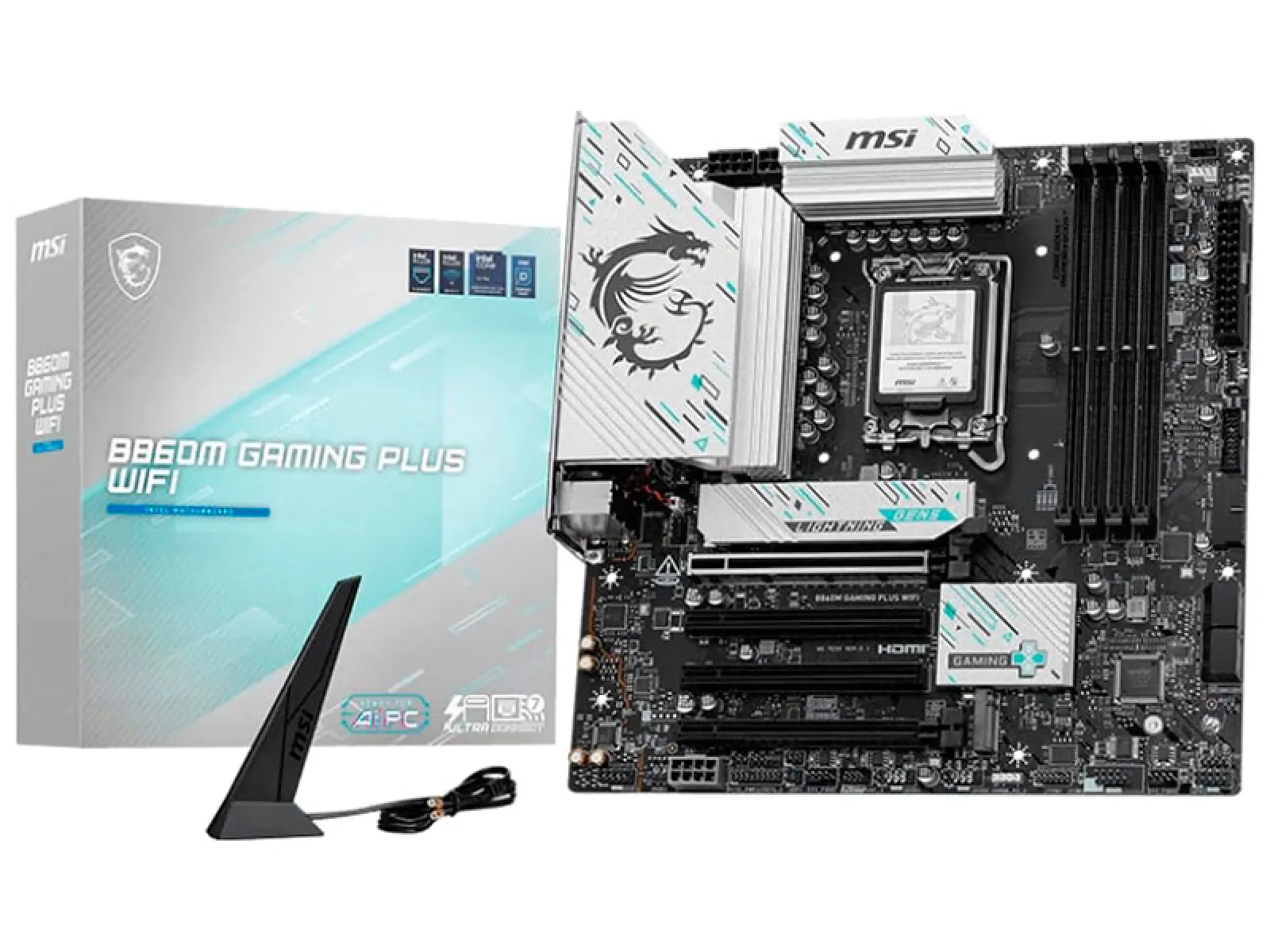 Материнская плата MSI B860M GAMING PLUS WIFI (B860, LGA1851, mATX)