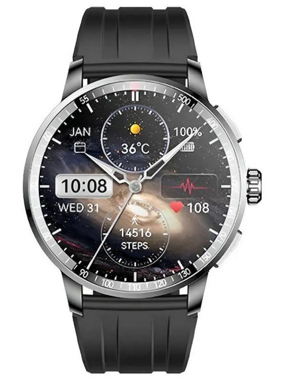 Умные часы Itel ISW-N8 Meteorite Grey Silicone Strap