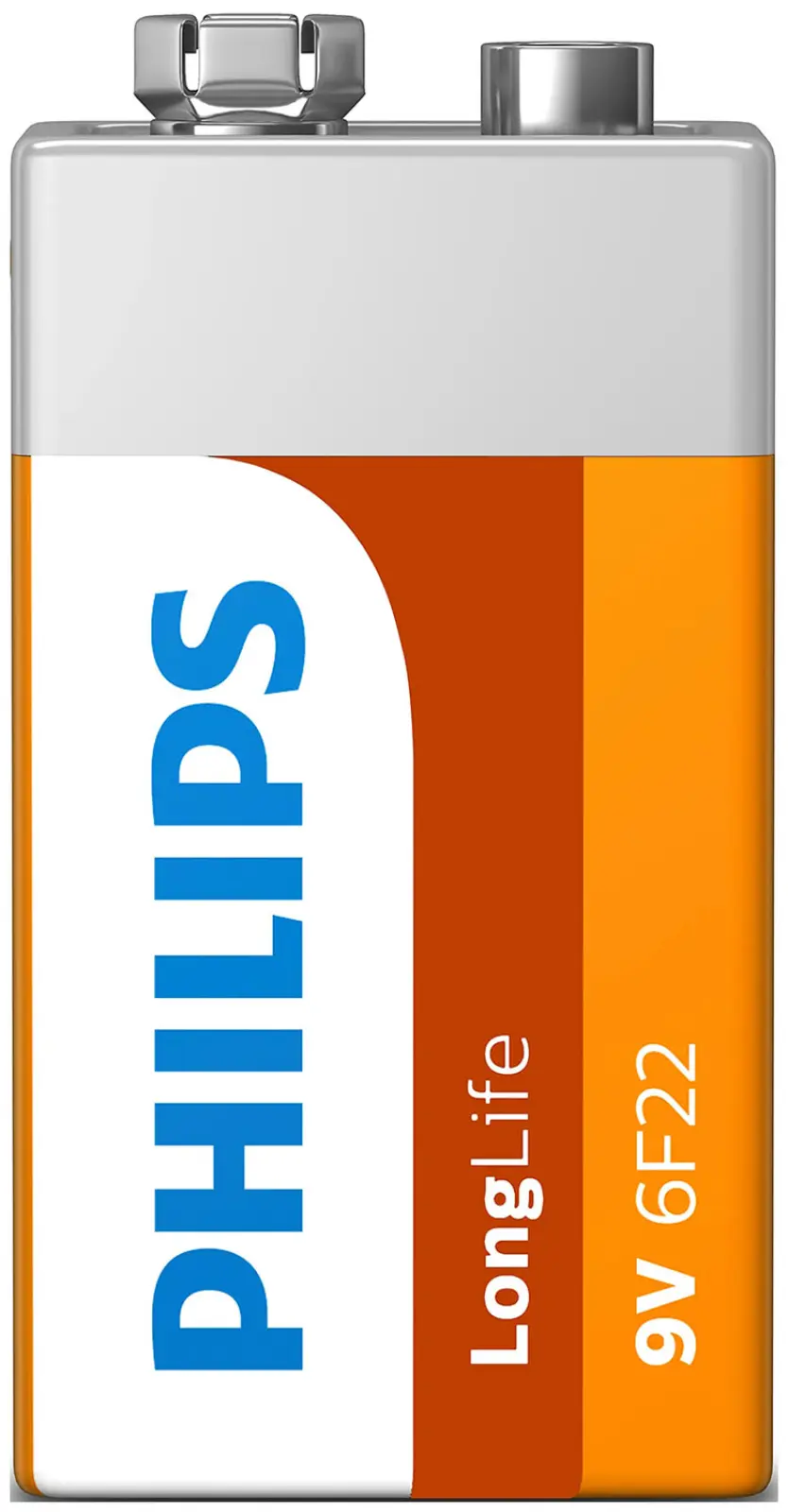 Батарейка цинково-хлоридная Philips Longlife, 9V, в блистере (6F22L1B/97)