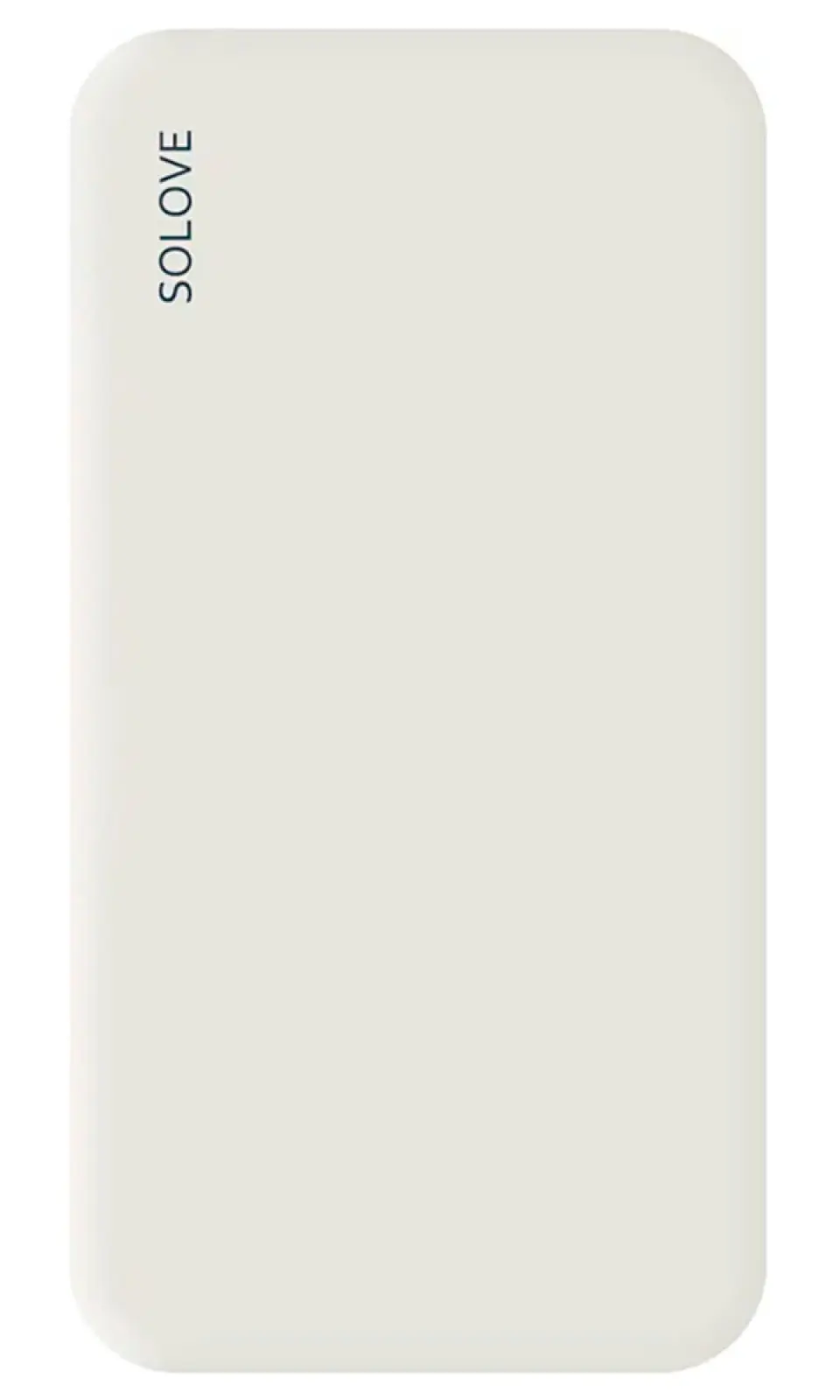 Внешний аккумулятор Solove Power Bank 10000 mAh, Type-C с 2 x USB выходом, кожаный чехол (001M+ White RUS) русская версия, белый