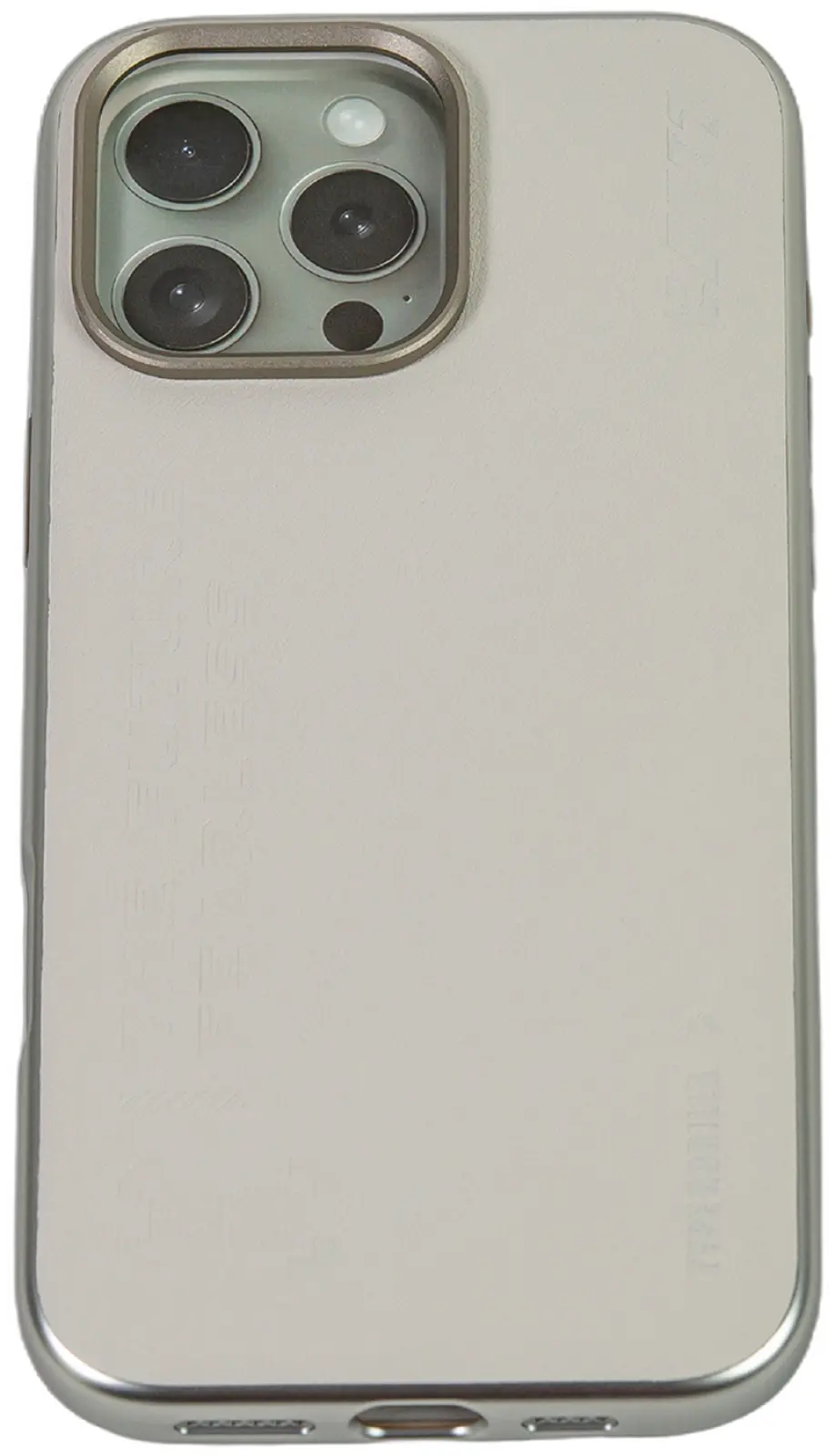Чехол с магнитным покрытием Type Gorilla Premium Magnetic iPhone16 pro Max, White Leather (BL-T52-iP16PM-LTR-WH)