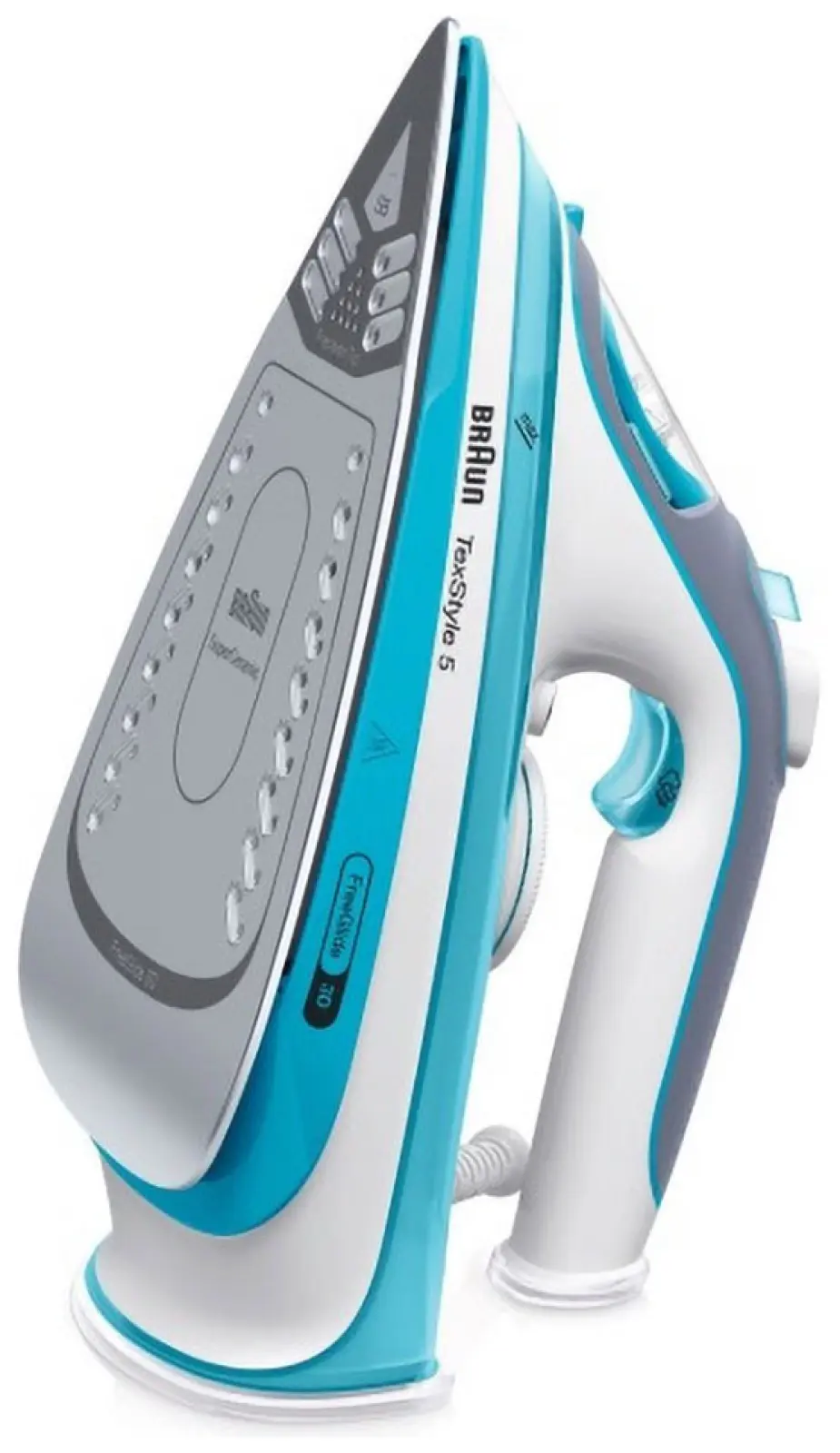 Утюг Braun 12750000-SI5006BL SI, паровой удар, очистка от накипи, голубой