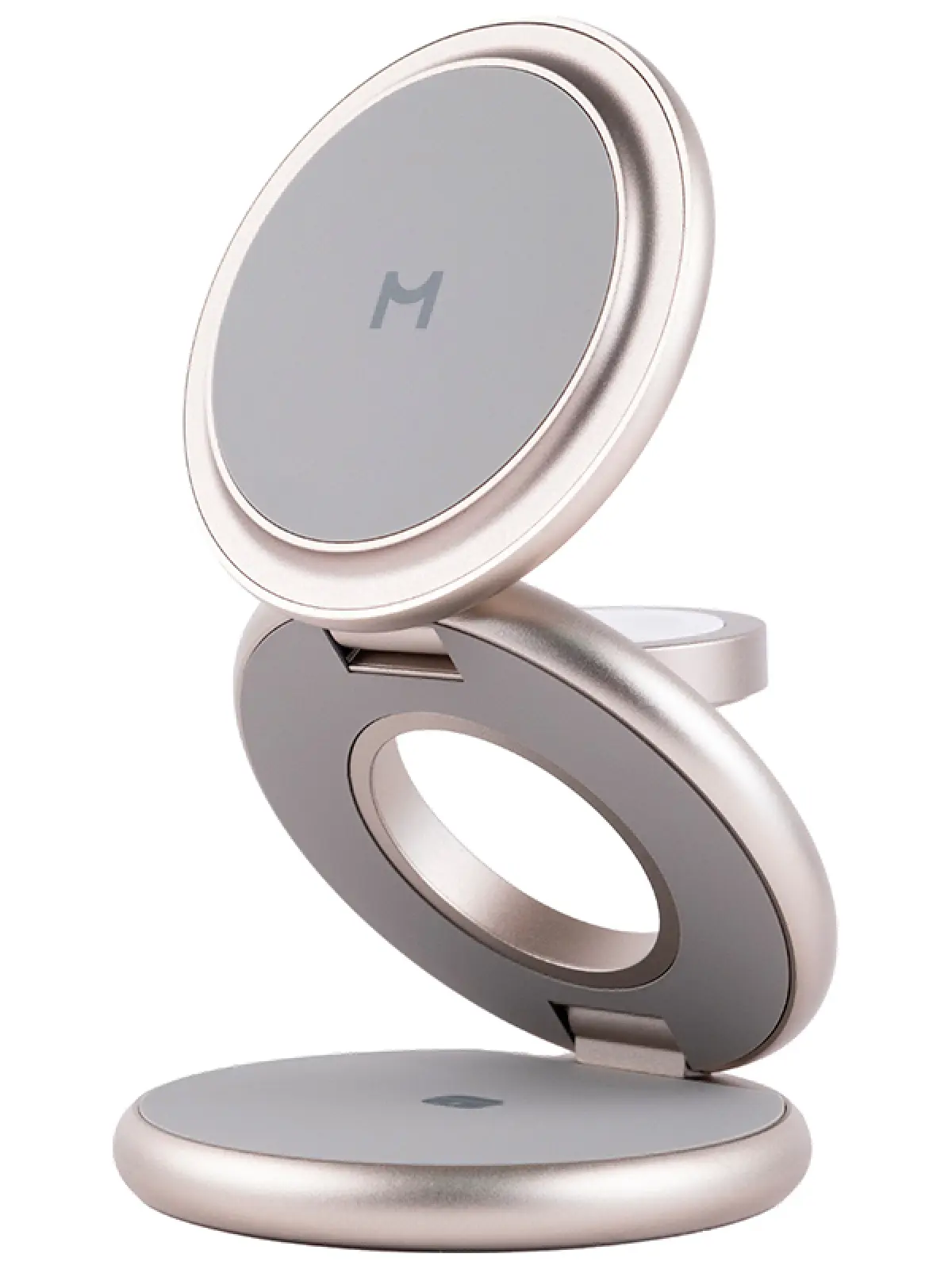Складное беспроводное зарядное устройство Magssory Disc Signature Edition, 3 в 1 для Samsung, с магнитами, titan (WCH053)