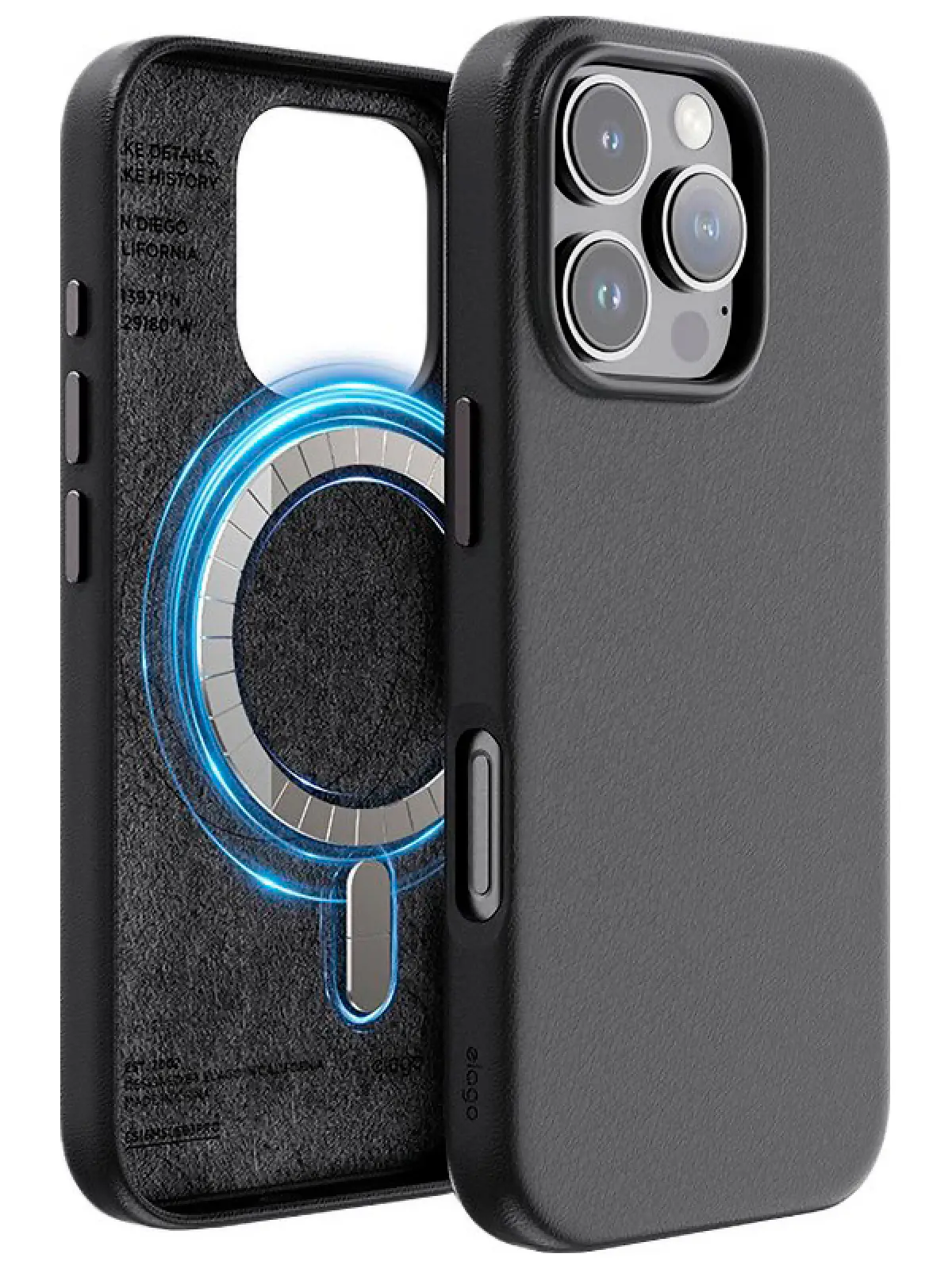 Чехол для мобильного телефона Type Gorilla Premium, Magnetic, iPhone 16, Black, leather (BL-T52-iP16-LTR-BK)