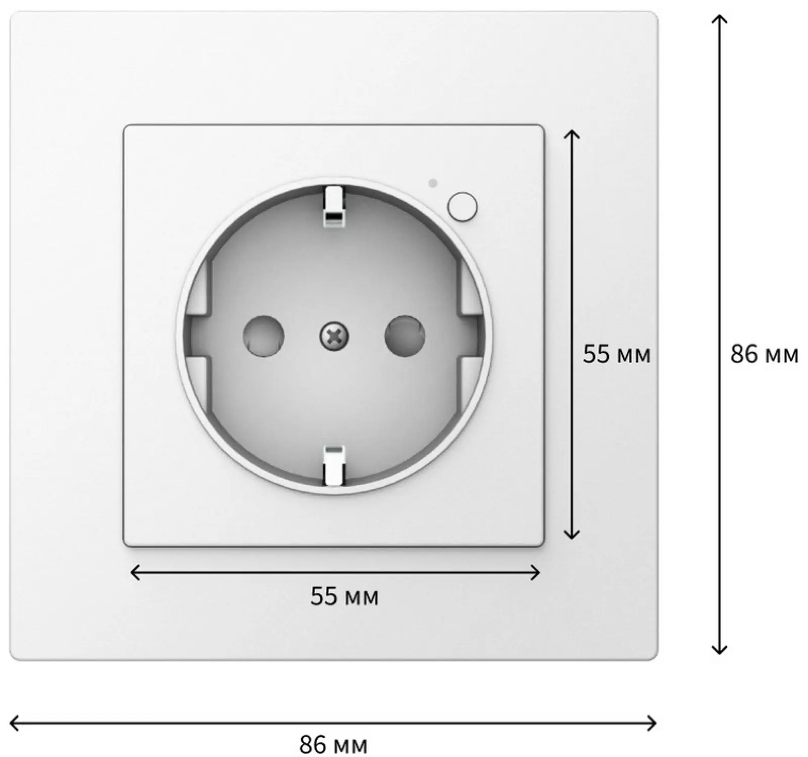 Умная розетка Aqara Wall Outlet H2 EU, белый (WP-P01D)