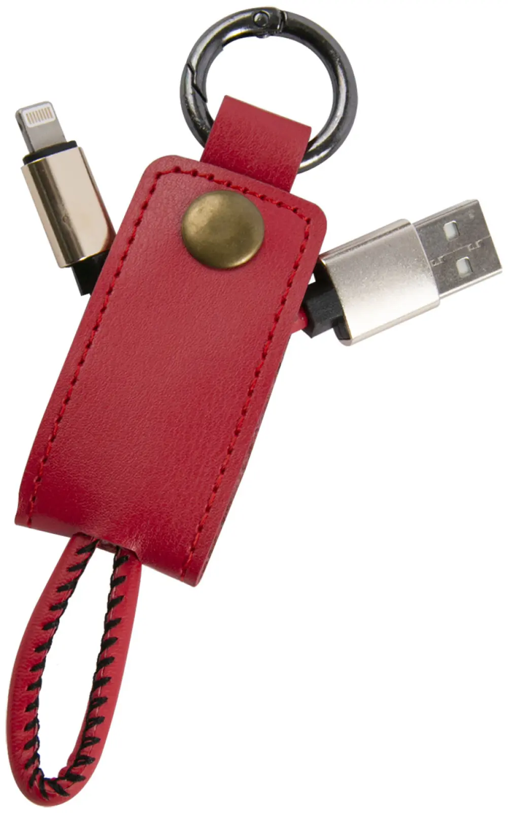 Кабель-брелок mObility USB - Lightning, 25 см, красный