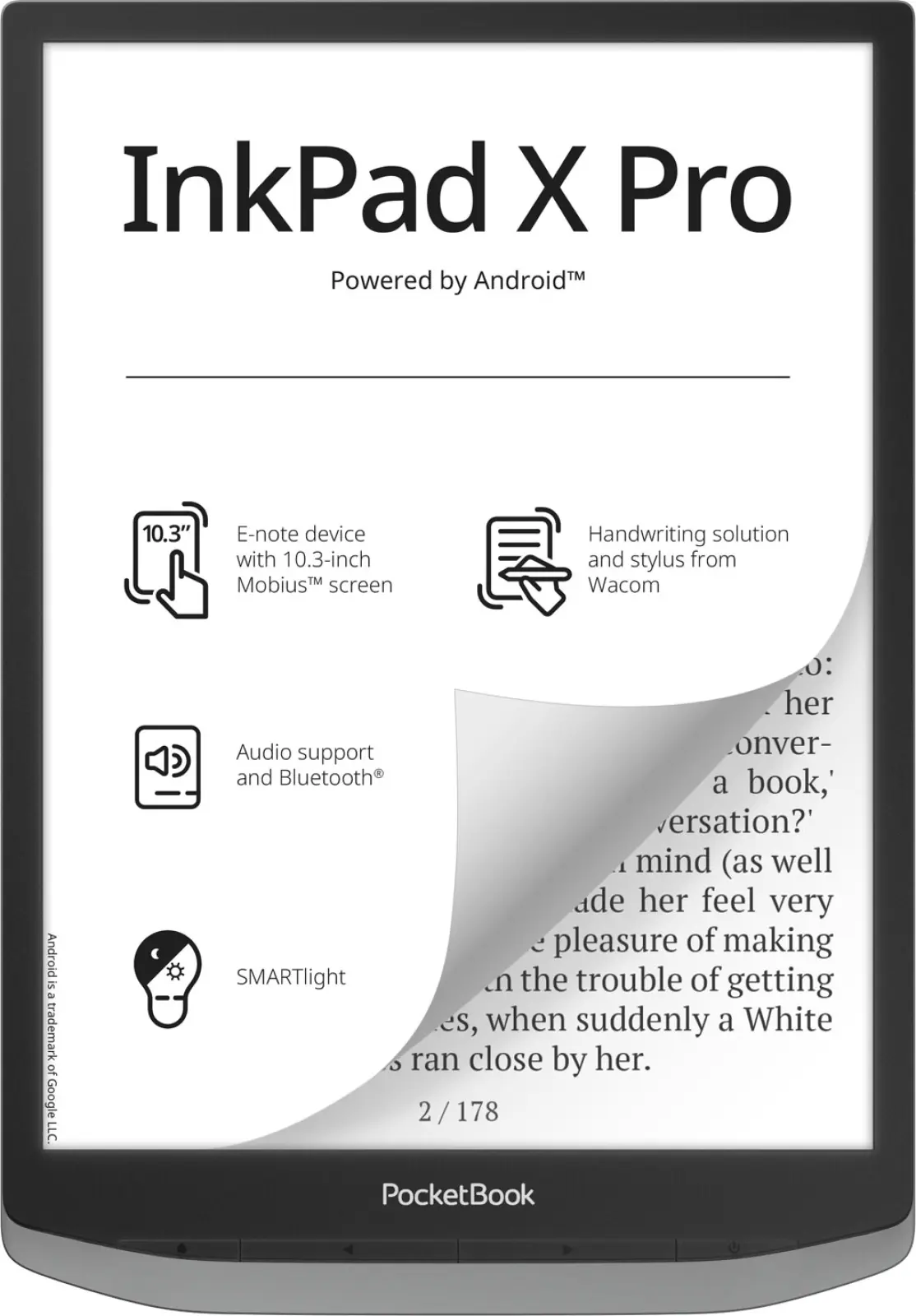 Электронная книга PocketBook Inc Pad X Pro Mist Grey (PB1040D-M-WW)