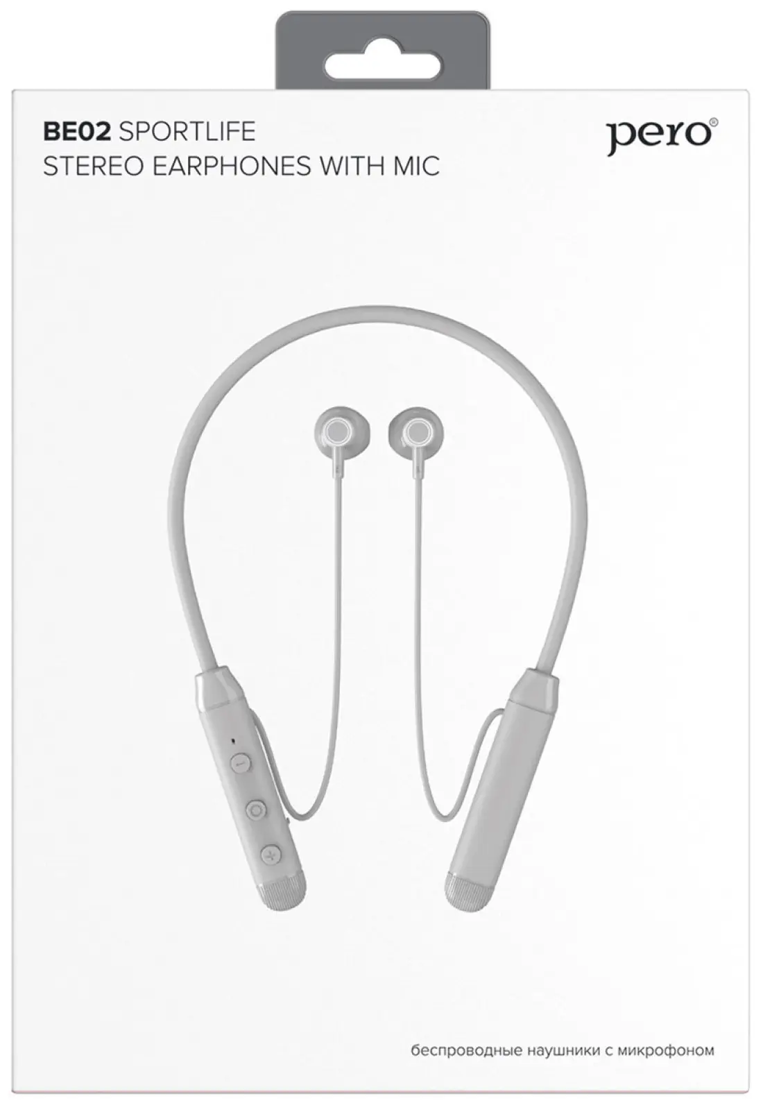 Вставные наушники Pero BE02 SPORTLIFE Grey