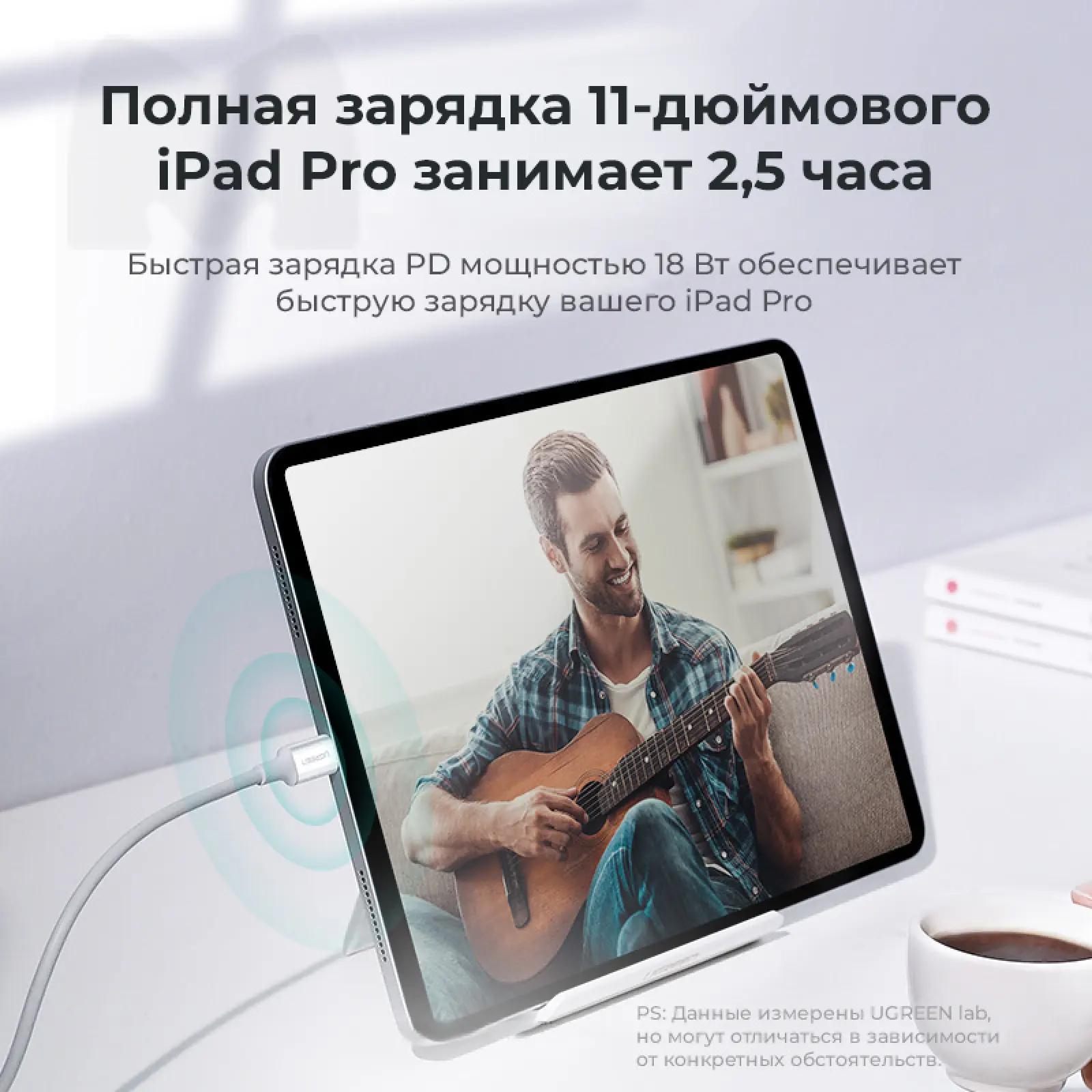 Кабель Ugreen Type-C Male to Type-C Male 2.0 ABS Shell 5A Current, 2 м, белый (60552)