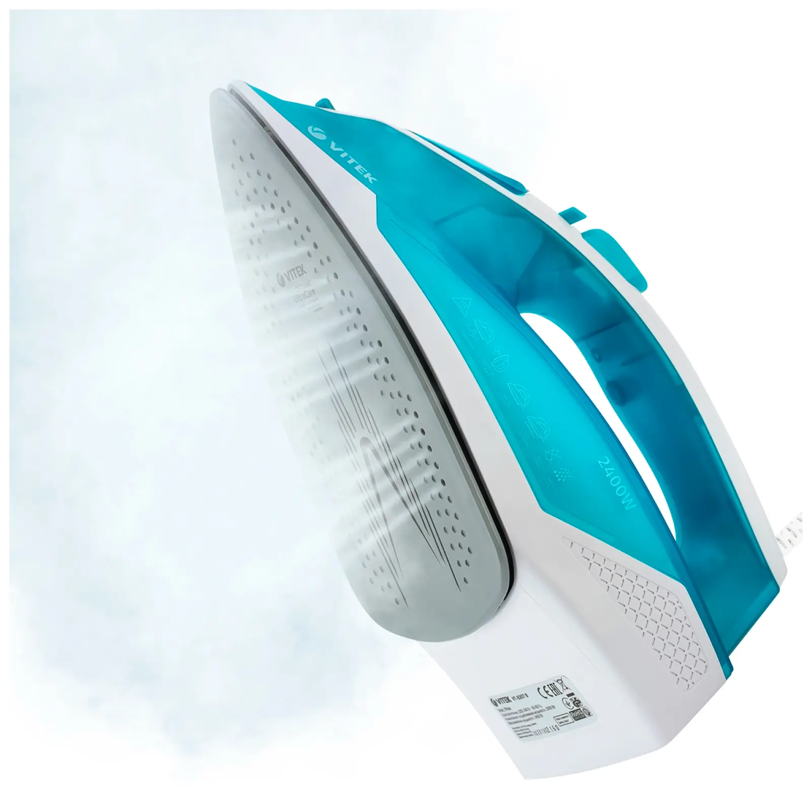 Утюг Vitek VT-8307, 2400 Вт, синий/белый