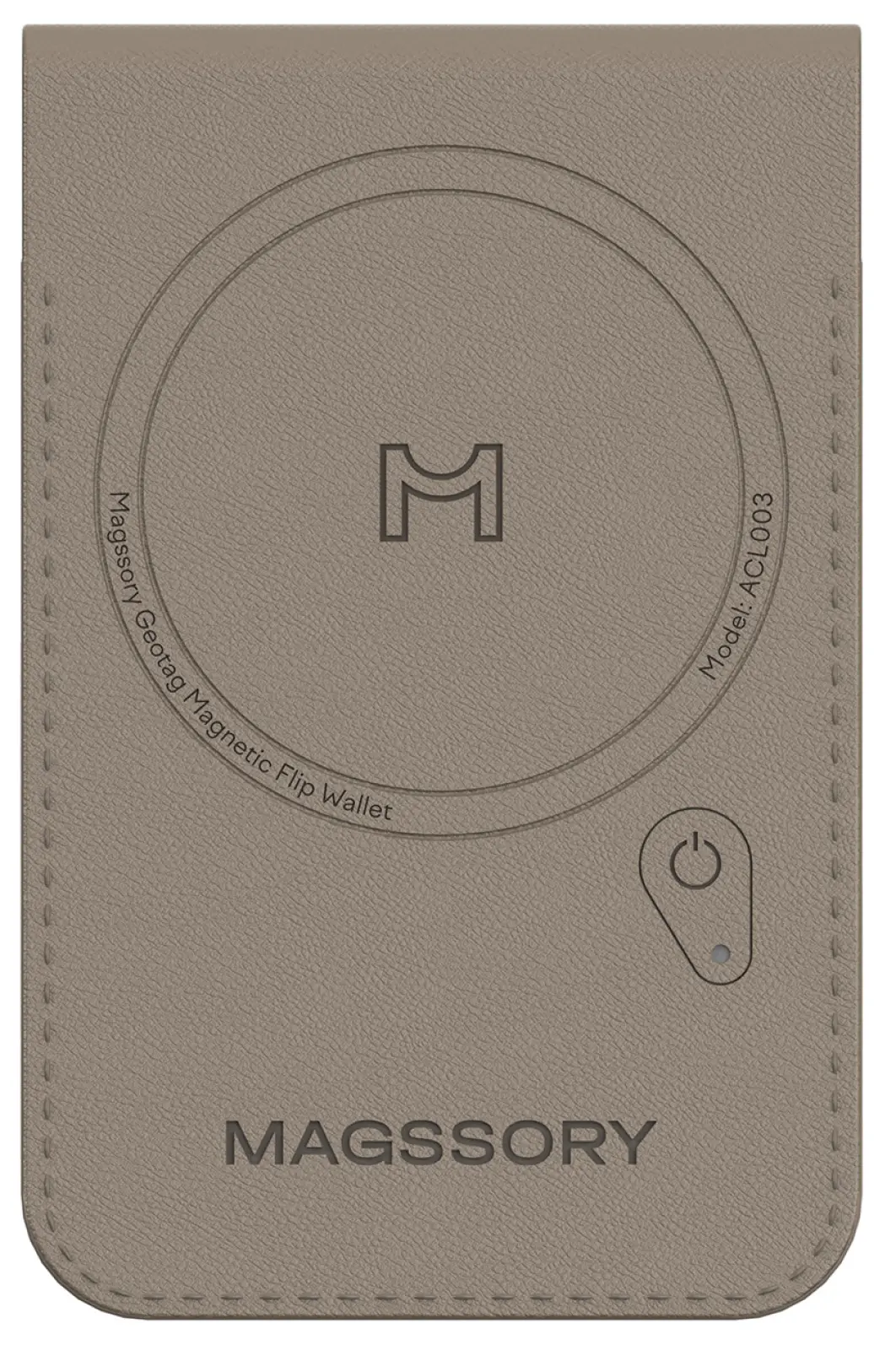Кошелек-кардхолдер Magssory Geotag Magnetic Flip Wallet, совместимый с MagSafe и Find My, latte (ACL003)