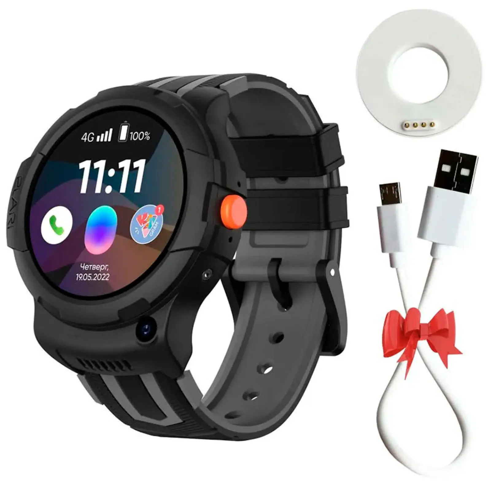 Смарт-часы Elari 4G Wink Android 8.1. Цвет: черный (4G-W-BLK)