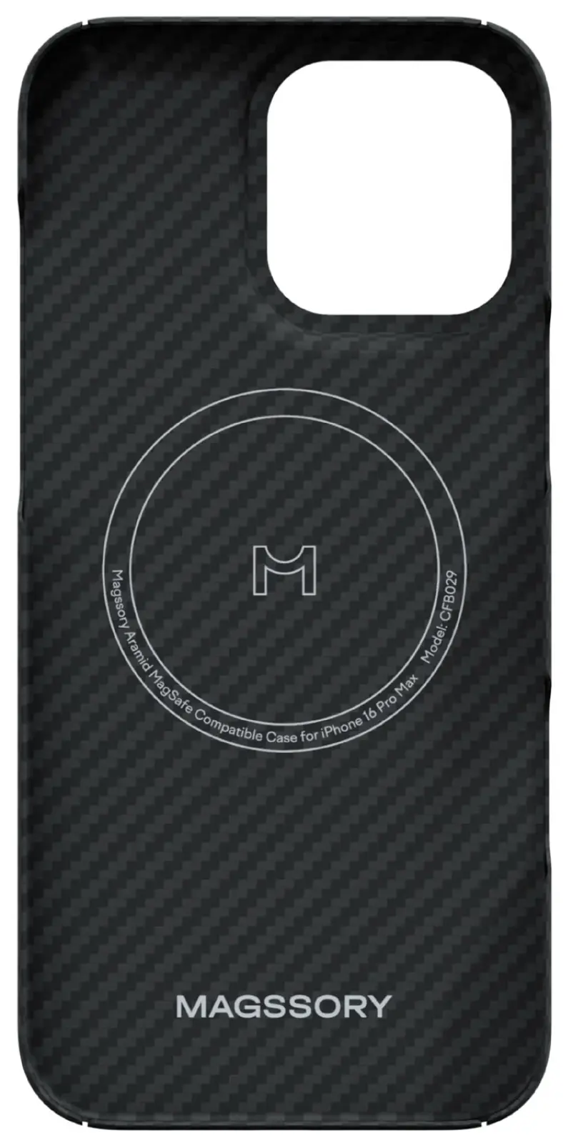 Чехол для мобильного телефона Magssory для iPhone 16 Pro Max, кевлар (арамид), с магнитами, совместимый с MagSafe (CFB029)